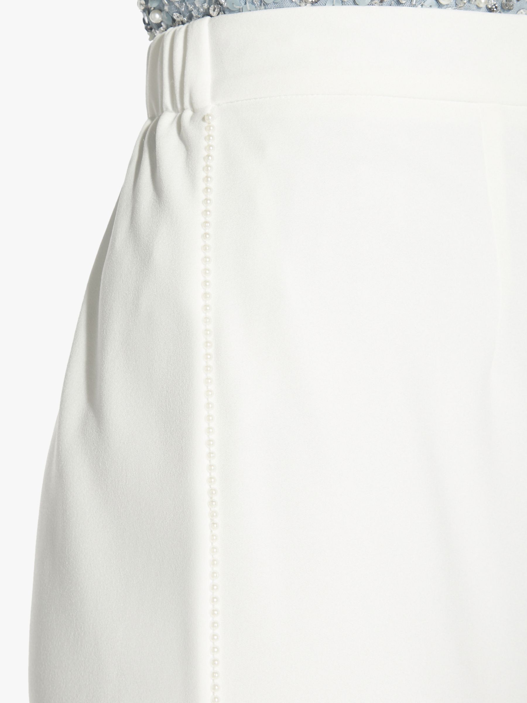 Adrianna Papell Pearl Maxi Skirt, Ivory at John Lewis & Partners