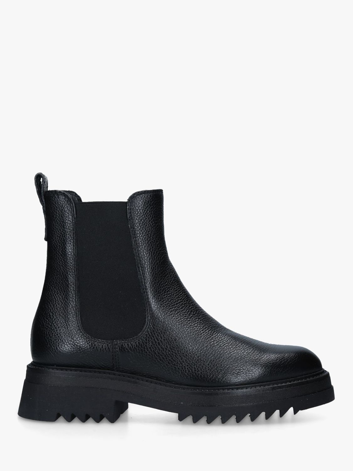 Carvela Strong Leather Chunky Sole Chelsea Boots, Black at John Lewis ...