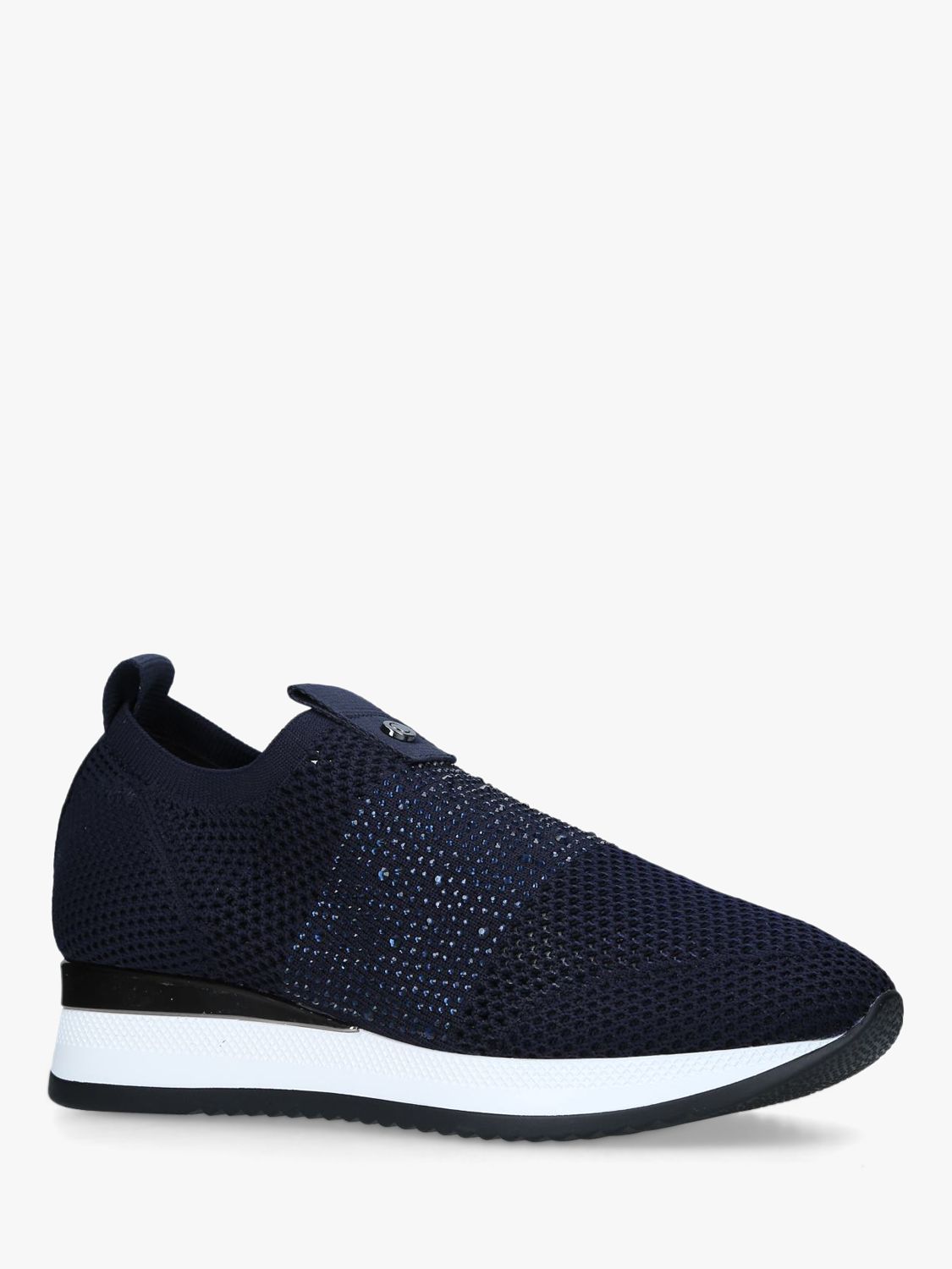 Carvela Janeiro Mesh Slip On Trainers, Blue Navy at John Lewis & Partners