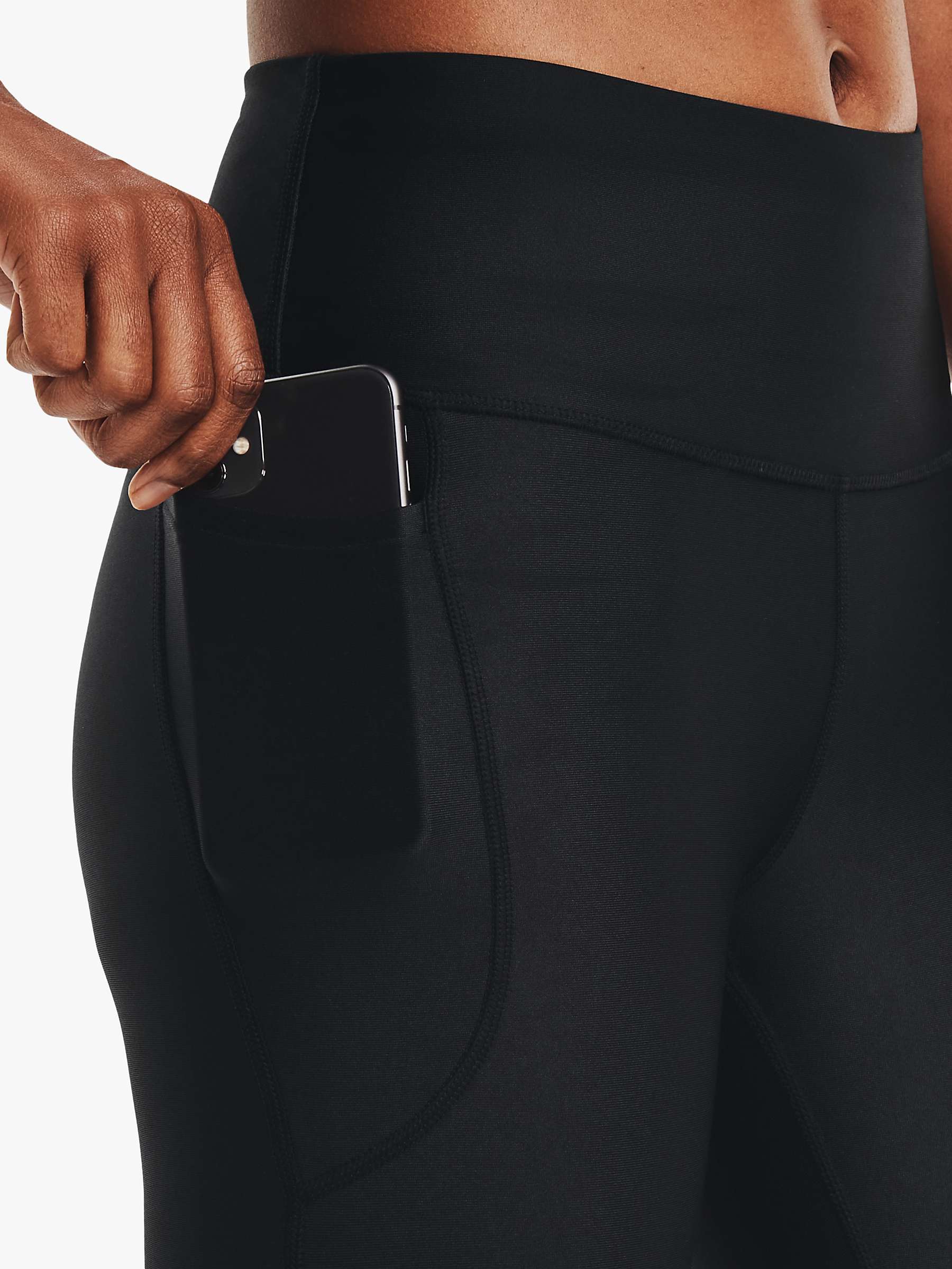 Buy Under Armour HeatGear Armour High Waisted Cropped Leggings, Black Online at johnlewis.com