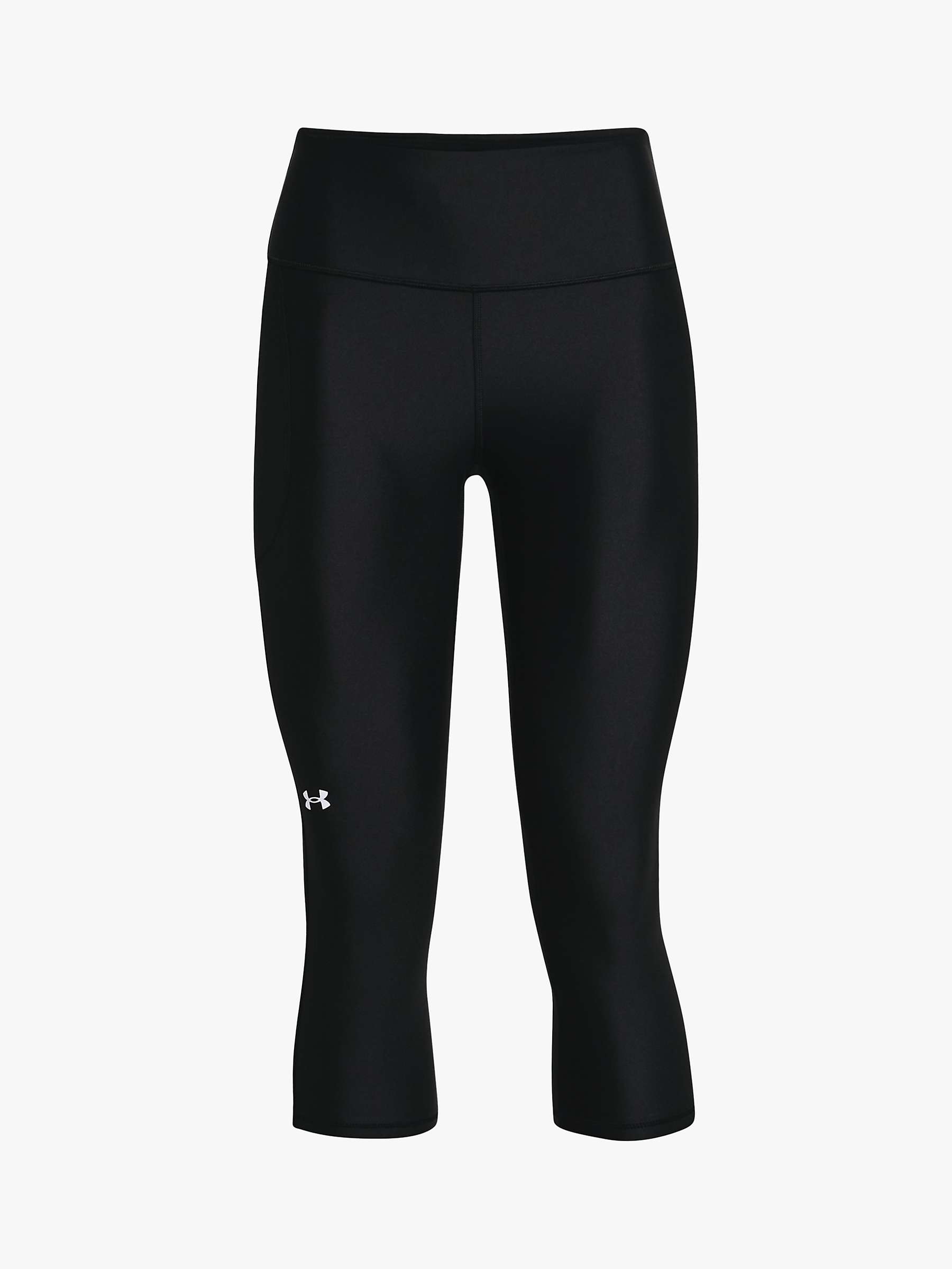Buy Under Armour HeatGear Armour High Waisted Cropped Leggings, Black Online at johnlewis.com
