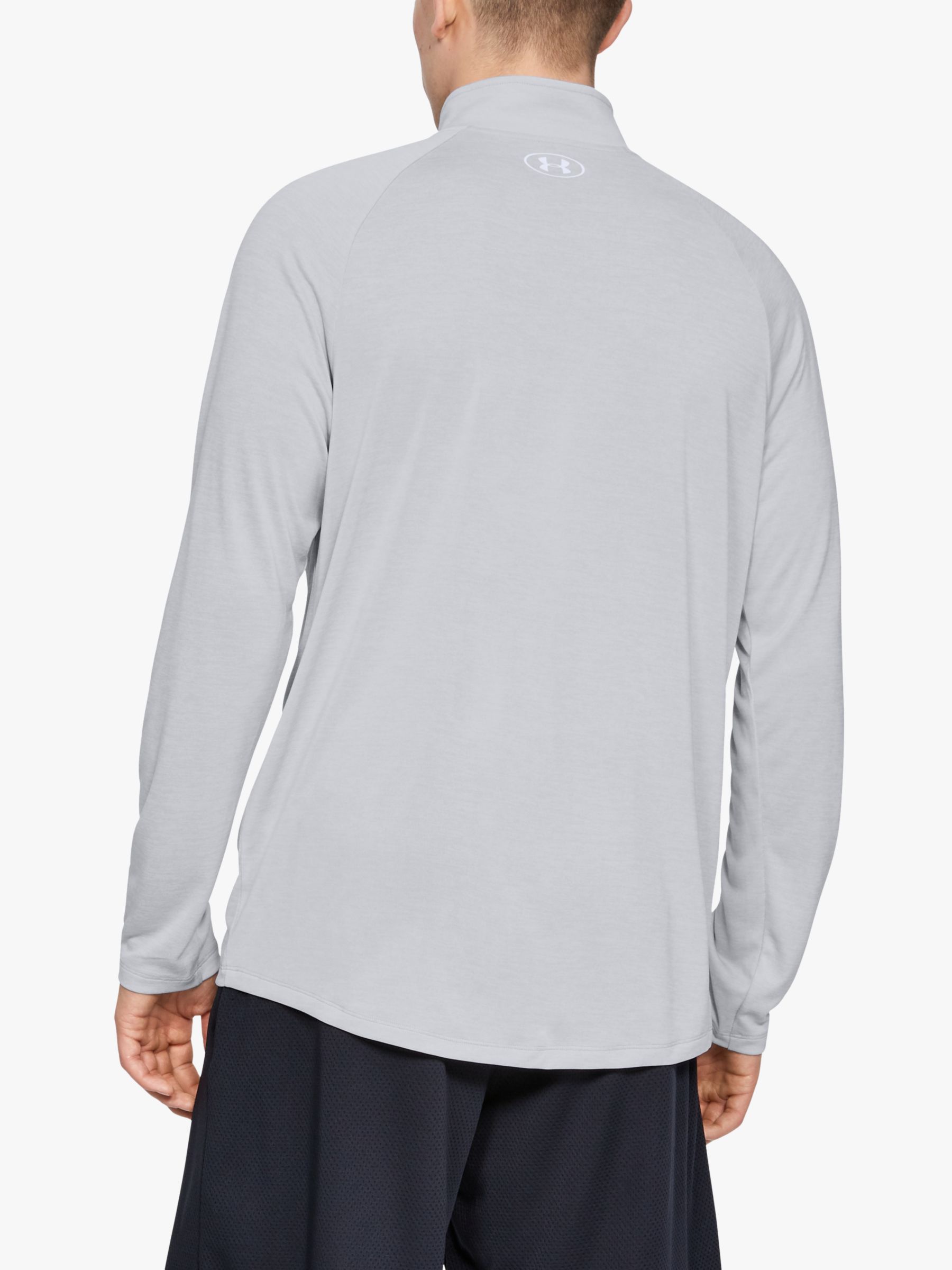 Under Armour Tech 2.0 1/2 Zip Long Sleeve Training Top, Halo Grey at ...
