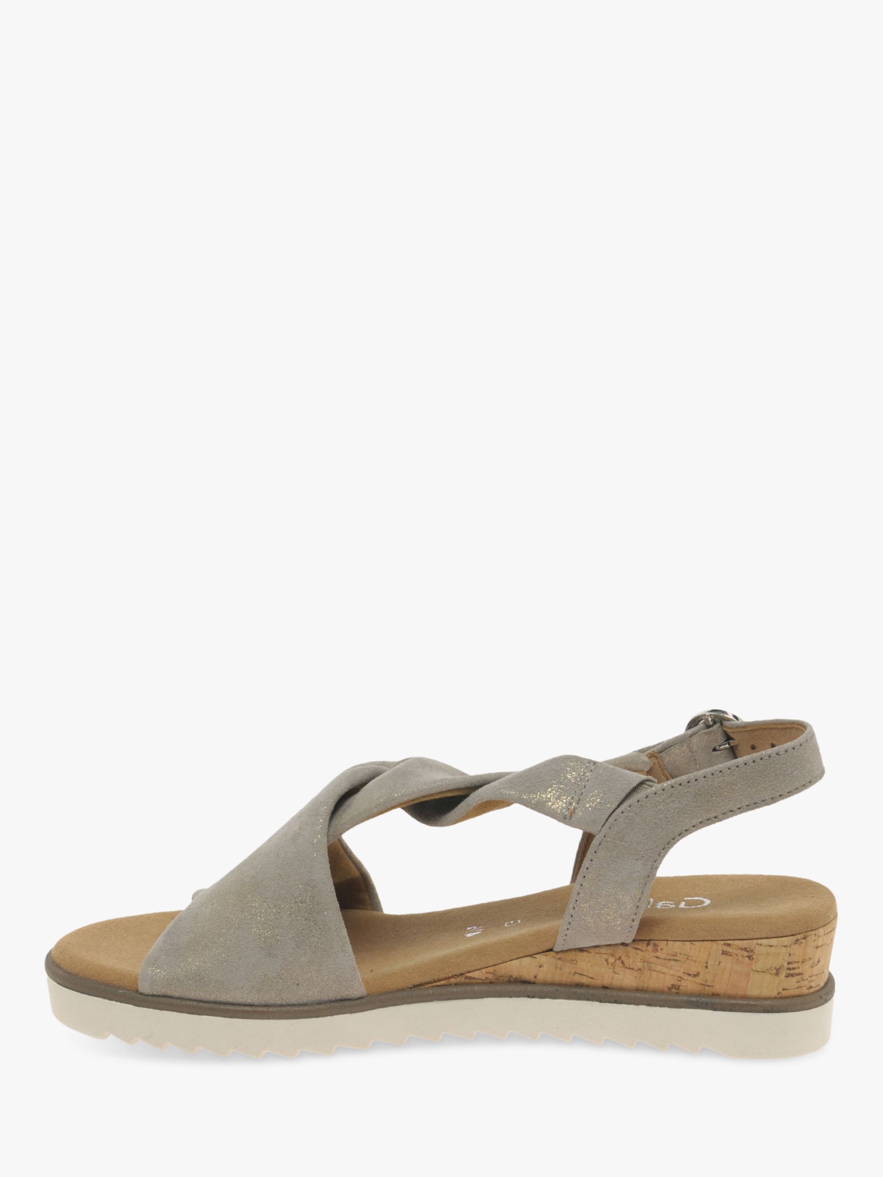 Buy Gabor Rich Wide Fit Leather Wedge Heel Sandals Online at johnlewis.com