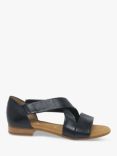 Gabor Sweetly Wide Fit Leather Strap Sandals, Black