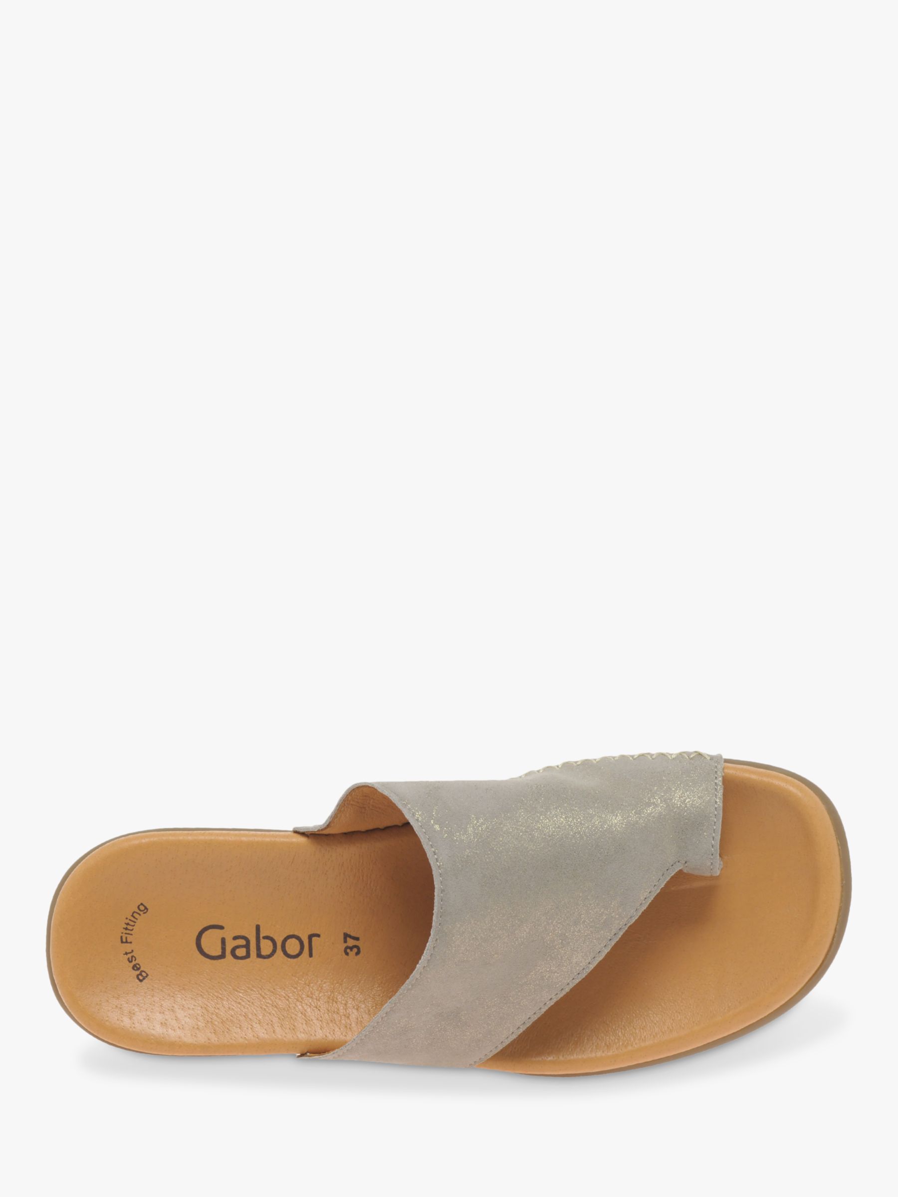 Gabor Lanzarote Leather Mule Sandals, Neutral at John Lewis &