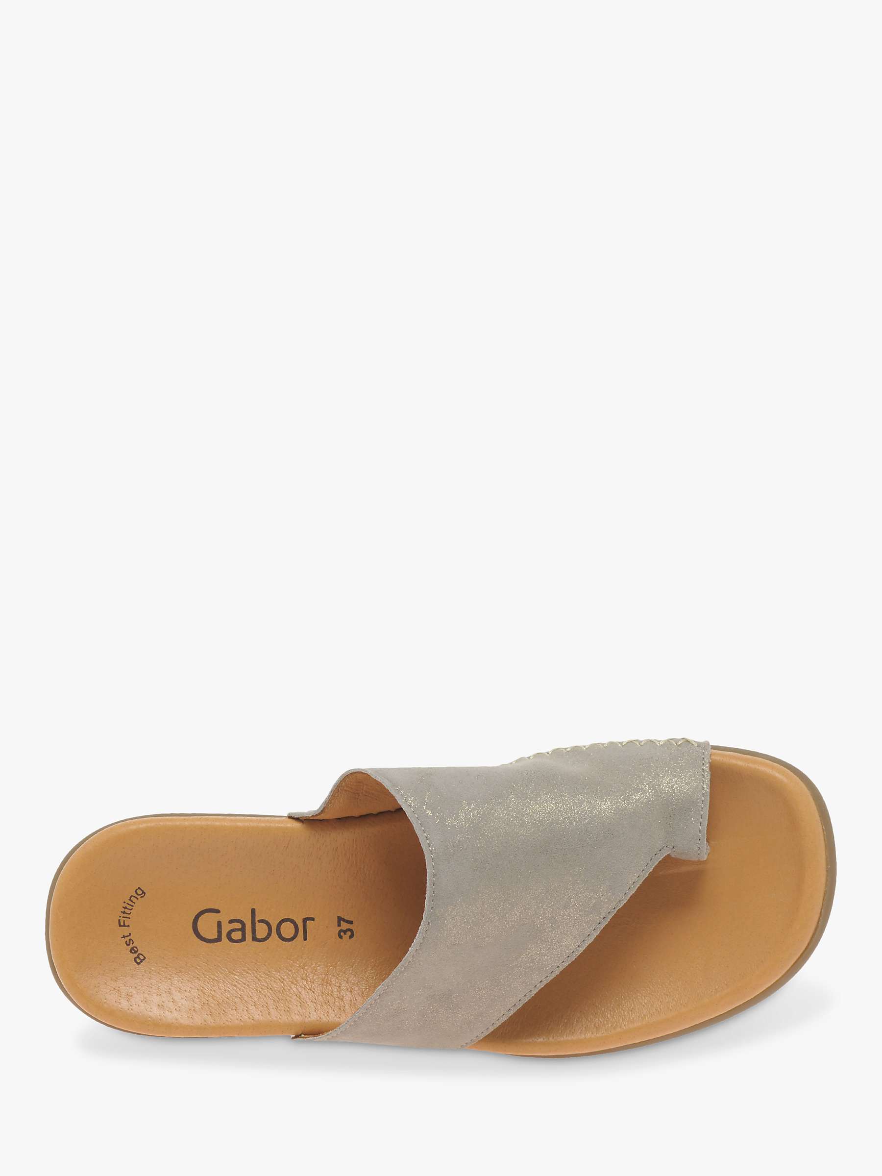 Buy Gabor Lanzarote Leather Mule Sandals, Neutral Online at johnlewis.com