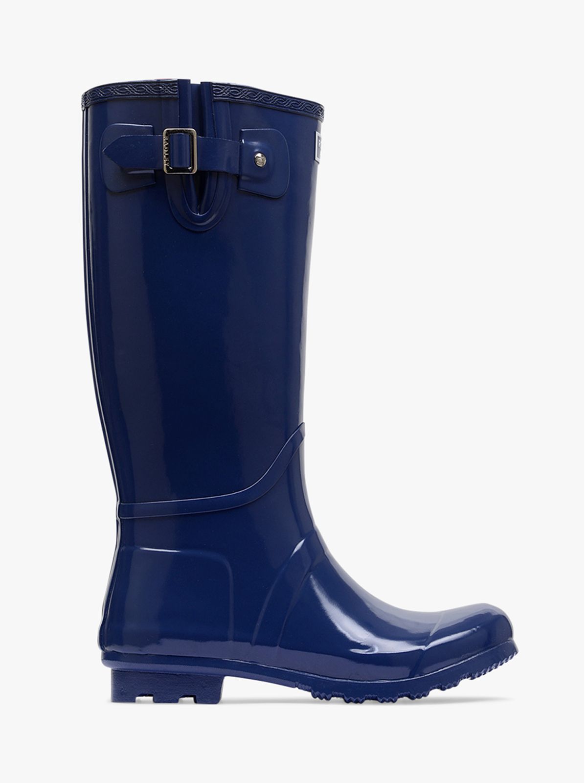 Radley Alba Waterproof Tall Wellington Boots, Patent Navy at John Lewis ...