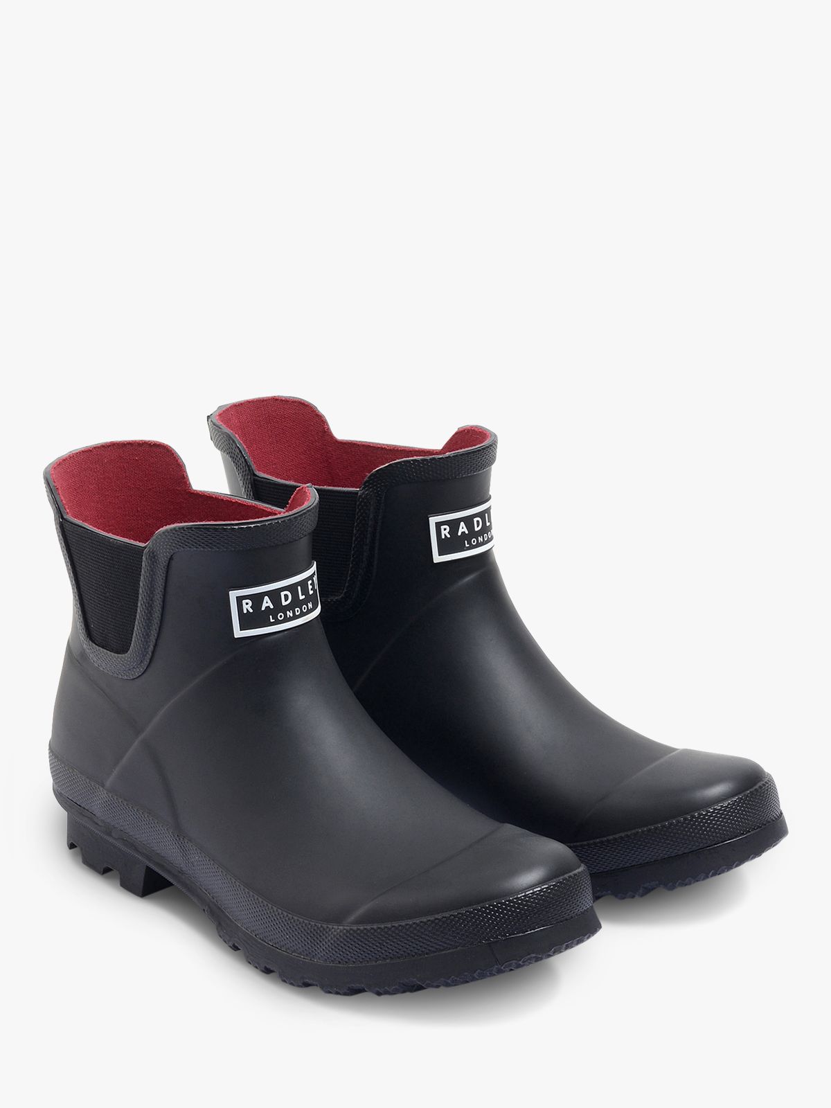 Radley Alba Waterproof Chelsea Wellington Boots, Matte Black at John ...