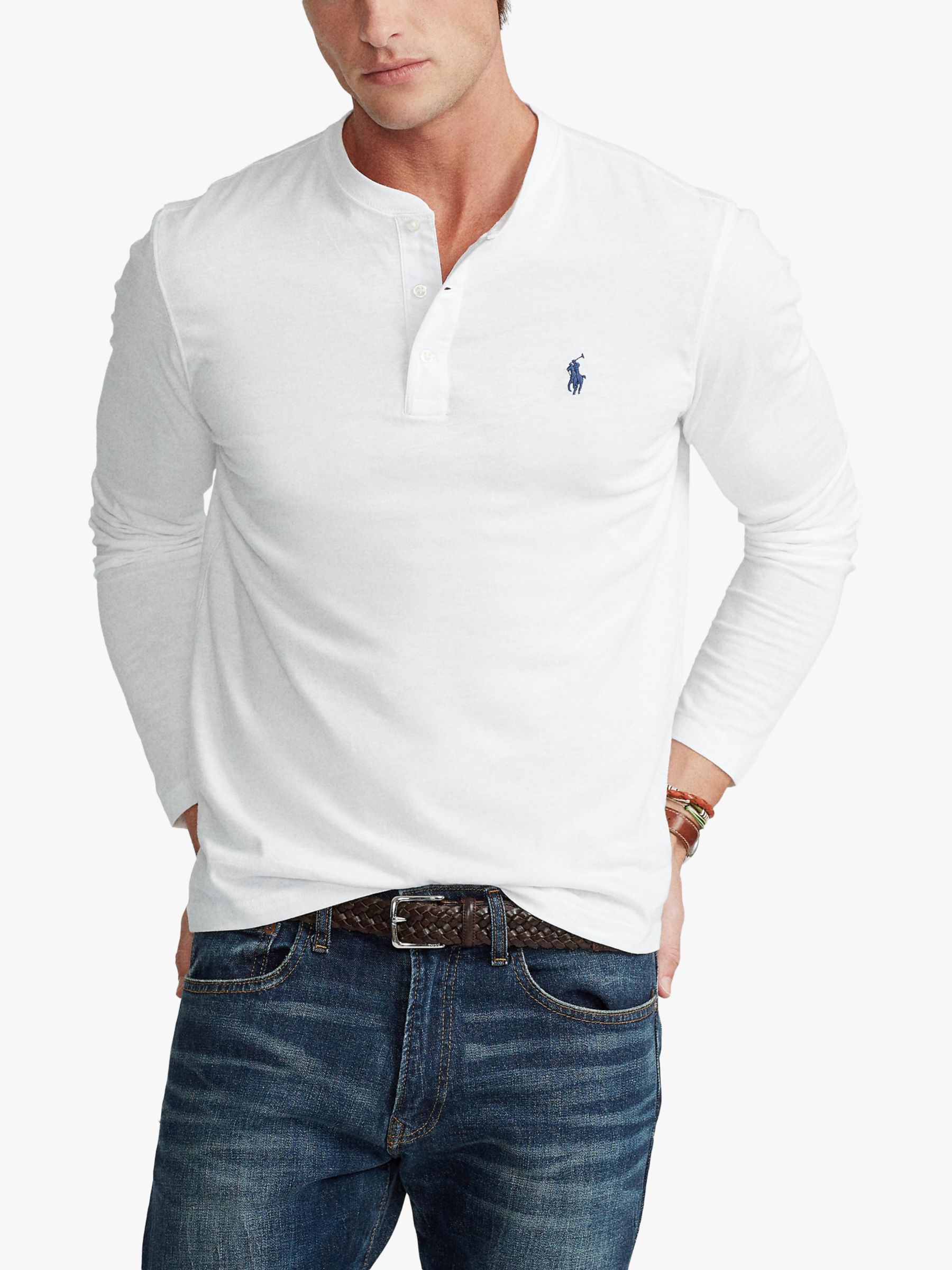 Polo Ralph Lauren Henley Long Sleeve T-Shirt at John Lewis & Partners
