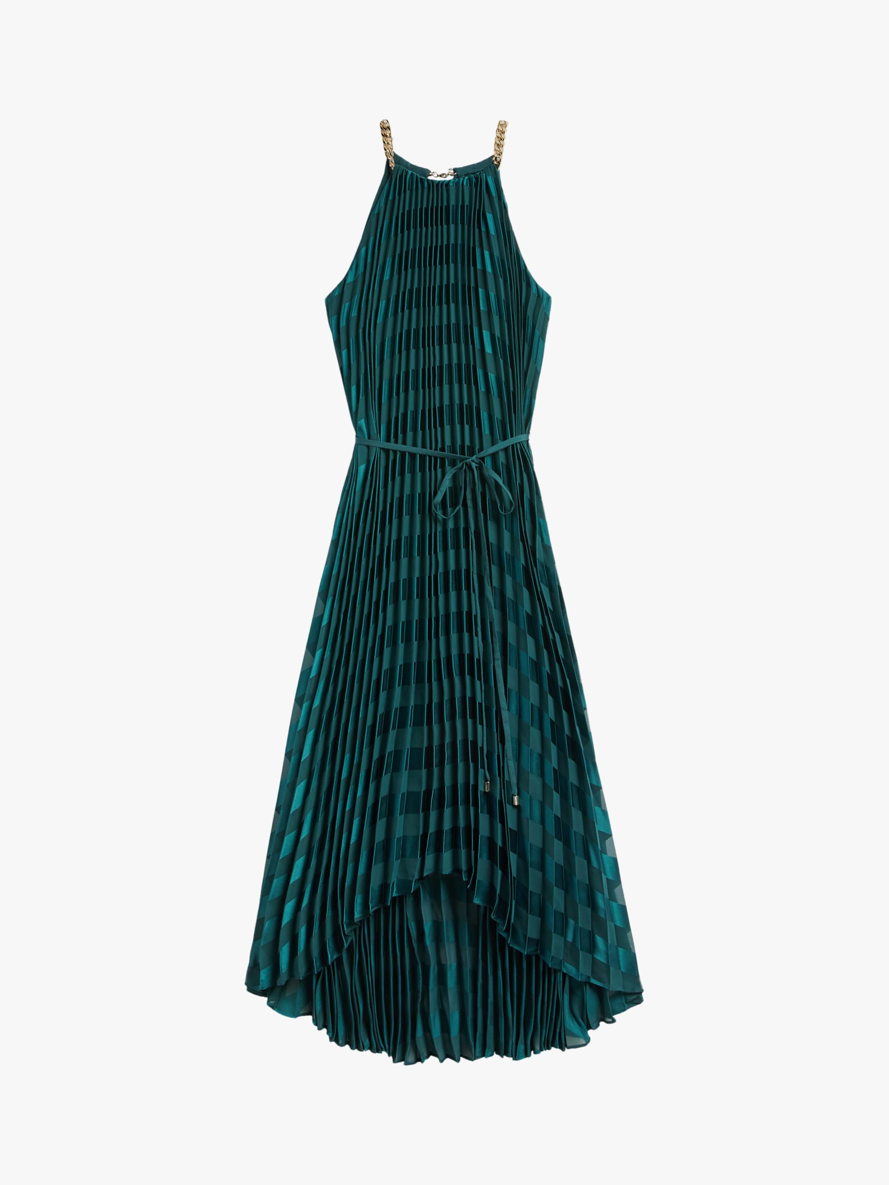 Ted baker green pleated hot sale dress