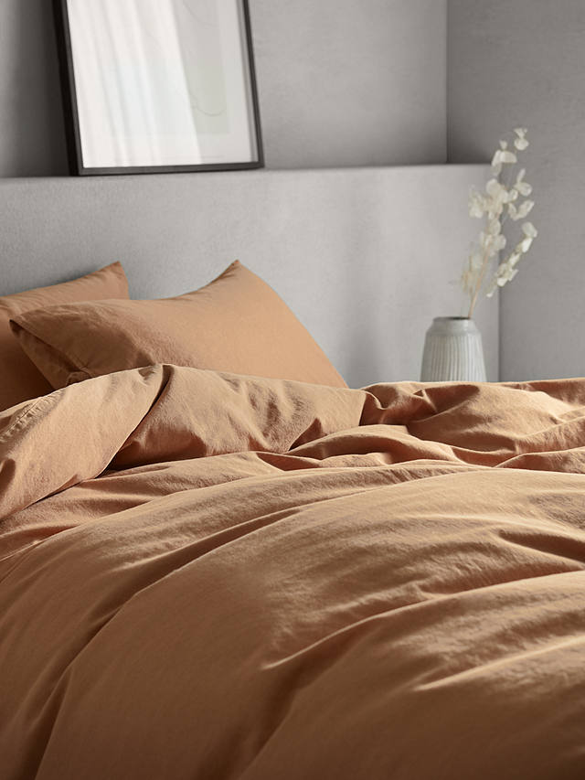 Mother of Pearl Linen & Organic Cotton Double Fitted Sheet, Tan