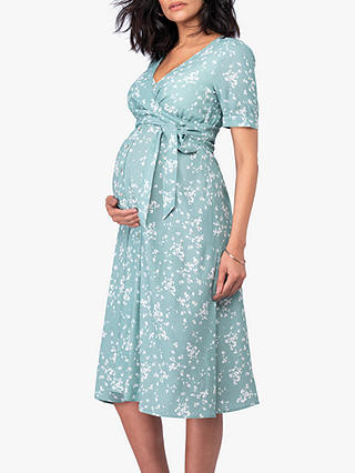Seraphine Sanna Button Front Maternity & Nursing Dress, Sage
