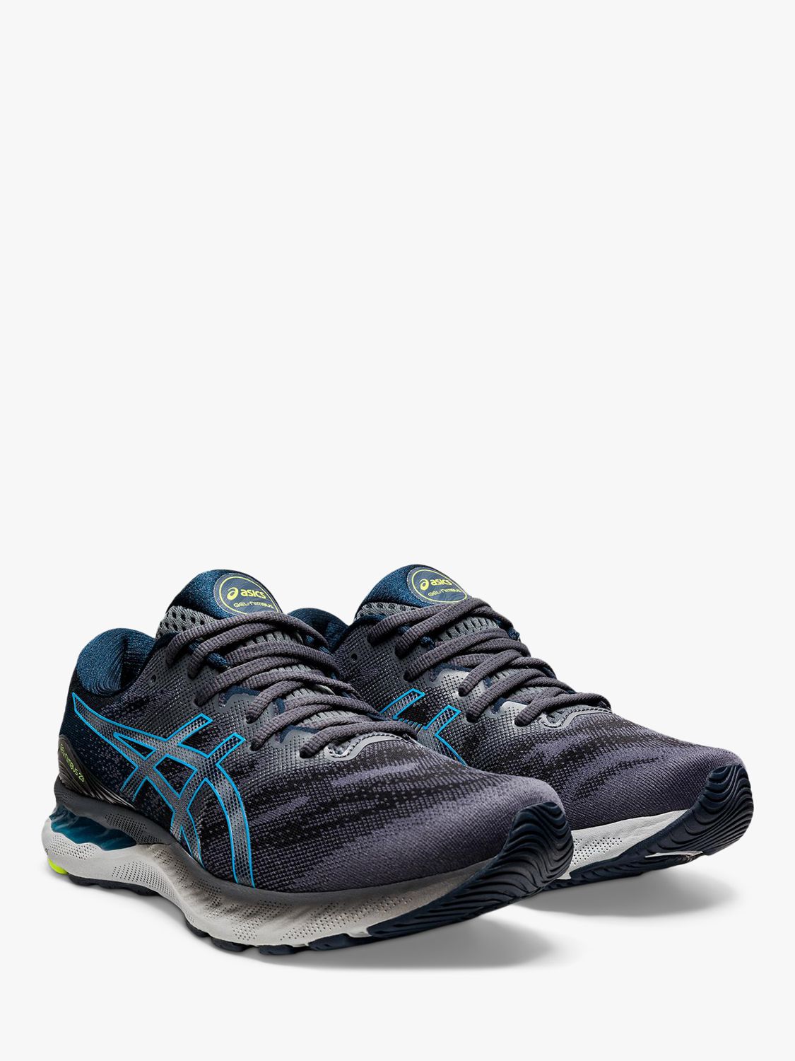 ASICS GEL-NIMBUS 23 Men's Running Shoes, Carrier Grey/Digital Aqua at ...