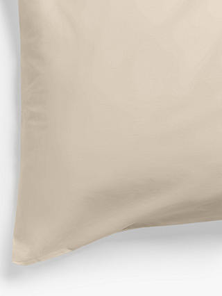 John Lewis & Partners Easy Care Organic Cotton Standard Pillowcase, Nougat