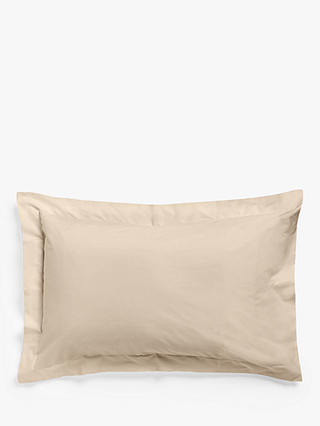 John Lewis & Partners Easy Care Organic Cotton Standard Pillowcase, Nougat