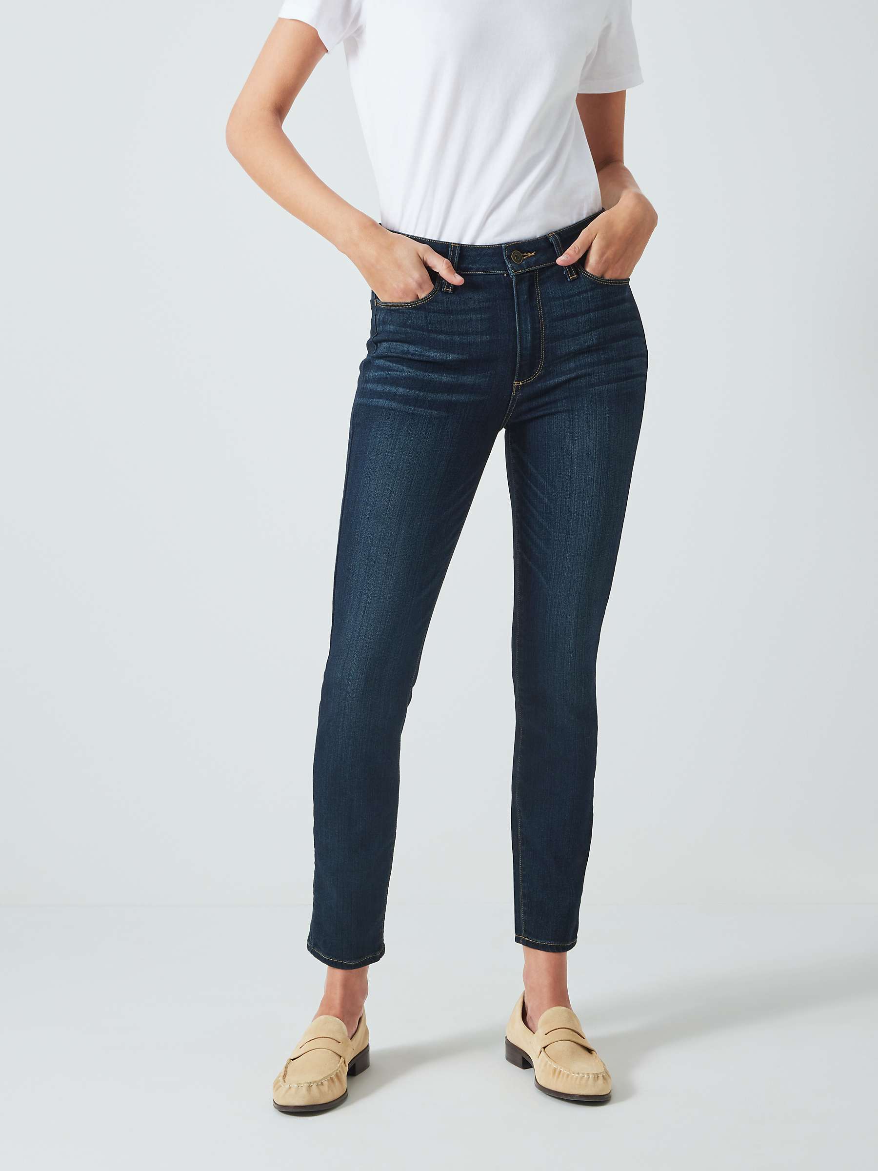 Buy PAIGE The Hoxton Skinny Ankle Jeans, Blue Online at johnlewis.com