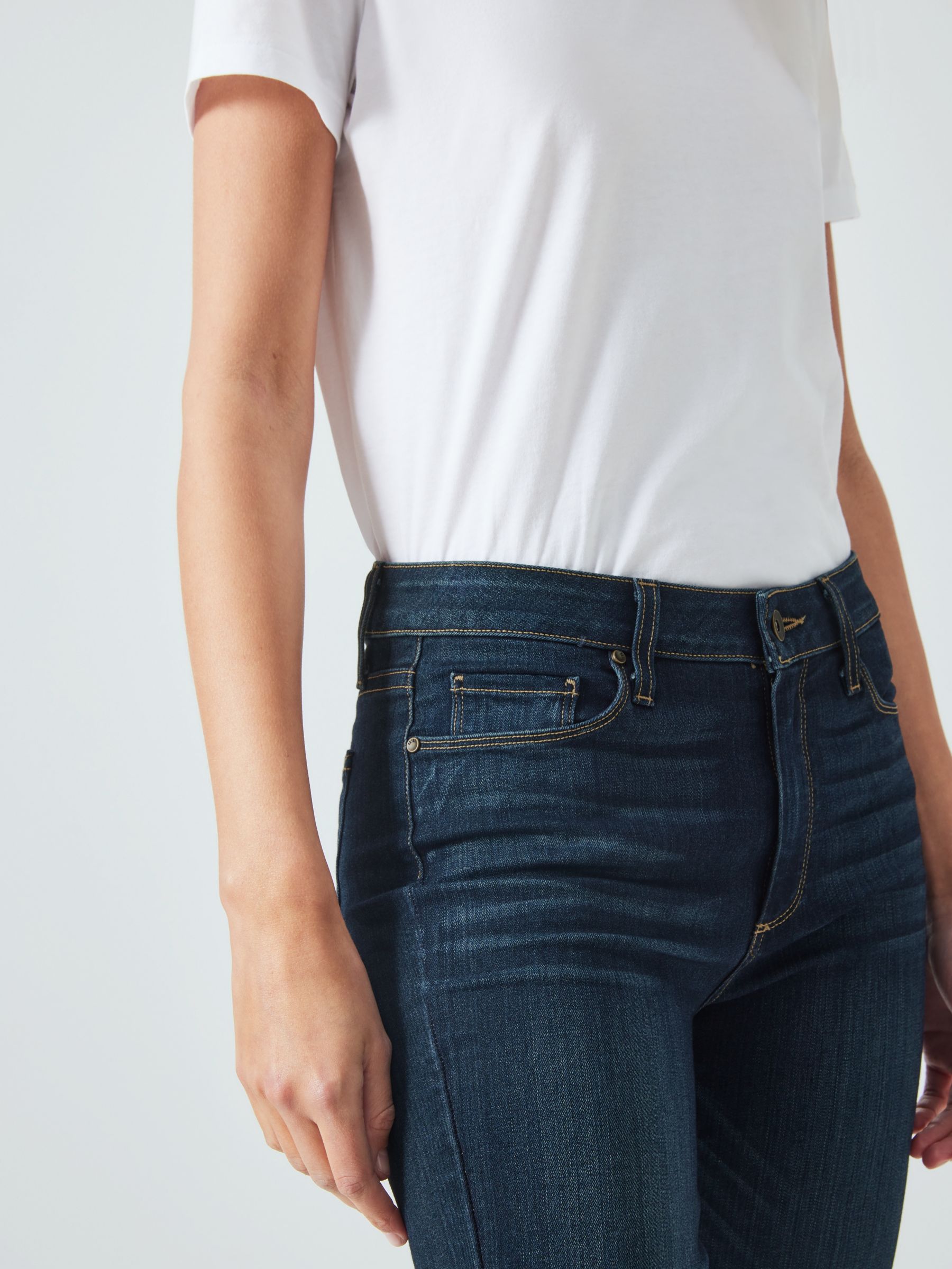PAIGE The Hoxton Skinny Ankle Jeans, Blue at John Lewis & Partners