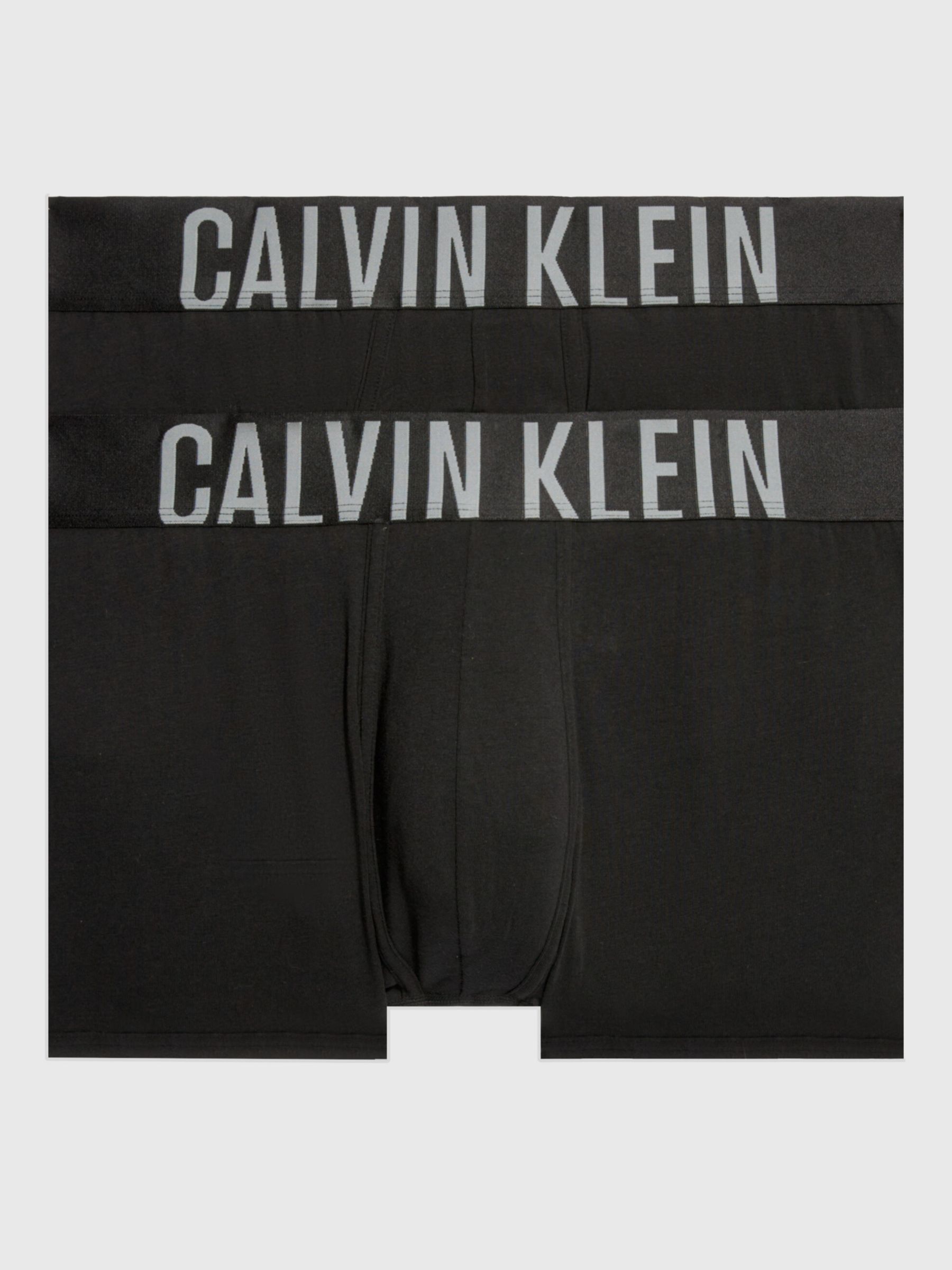 Calvin Klein Intense Power Cotton Stretch Trunks, Pack of 2, Black at John  Lewis & Partners