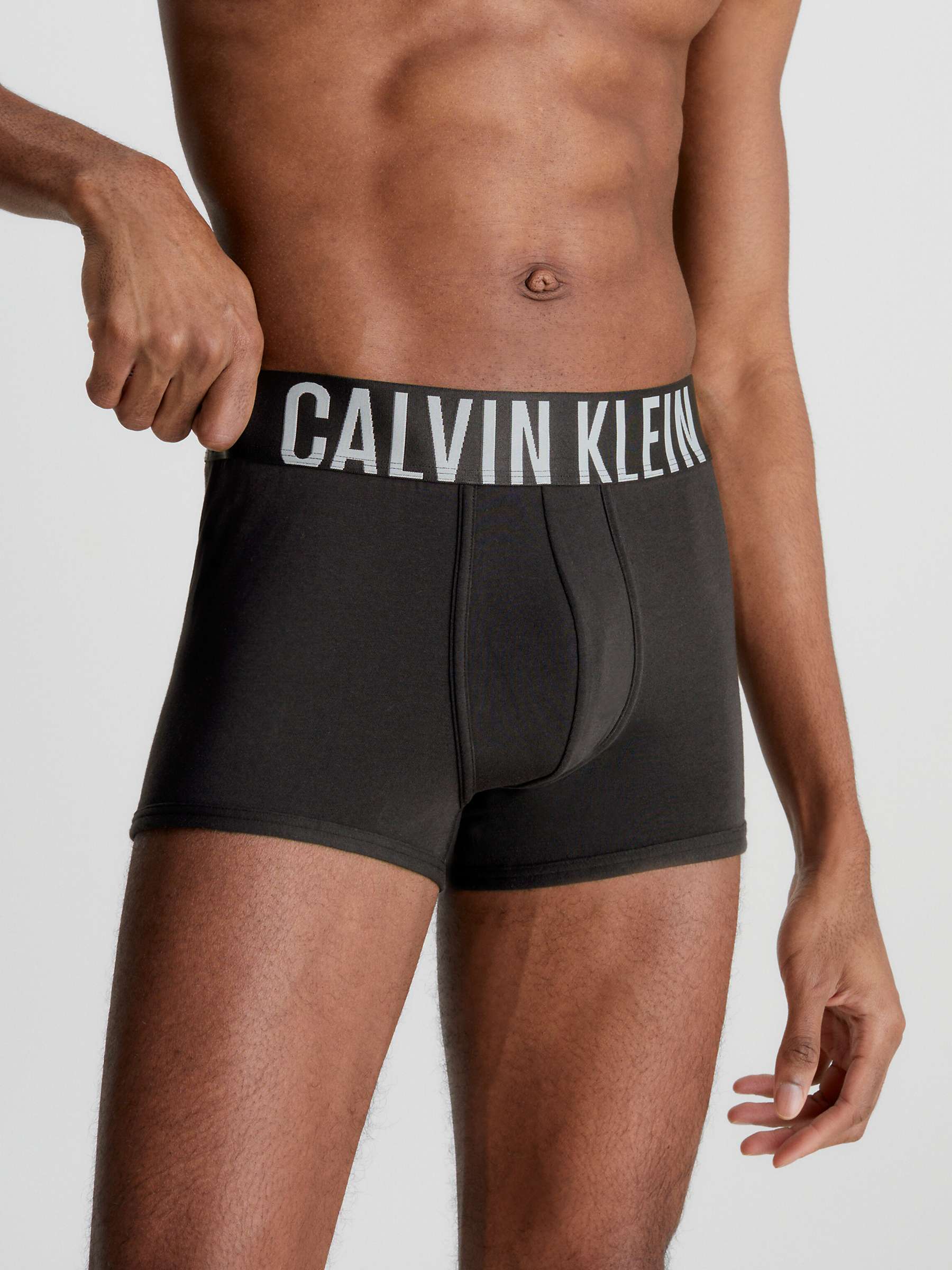 Calvin Klein Intense Power Cotton Stretch Trunks, Pack of 2, Black at John  Lewis & Partners