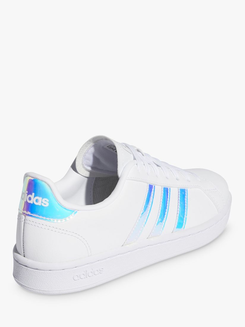 adidas Grand Court Iridescent Trainers, White at John Lewis & Partners