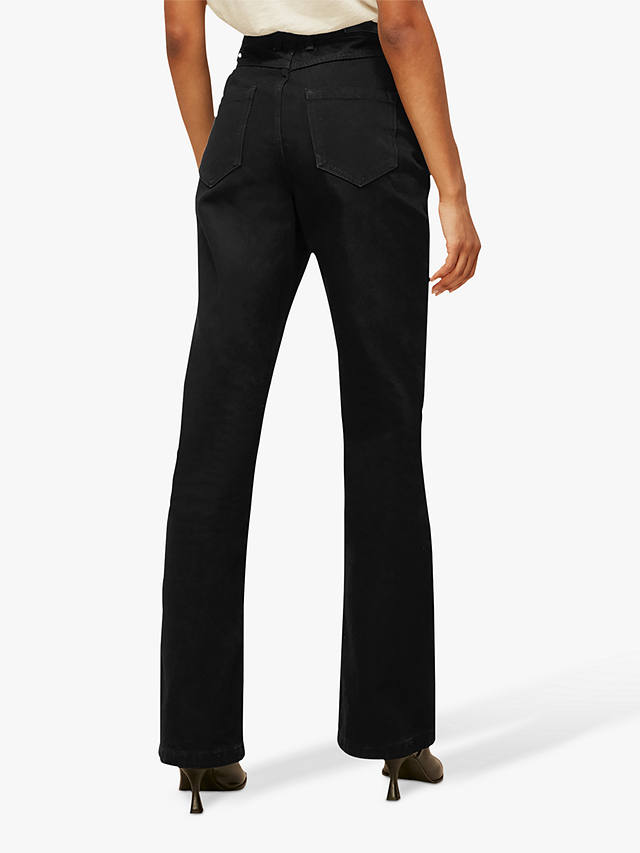 Whistles Authentic Flared Jeans, Black