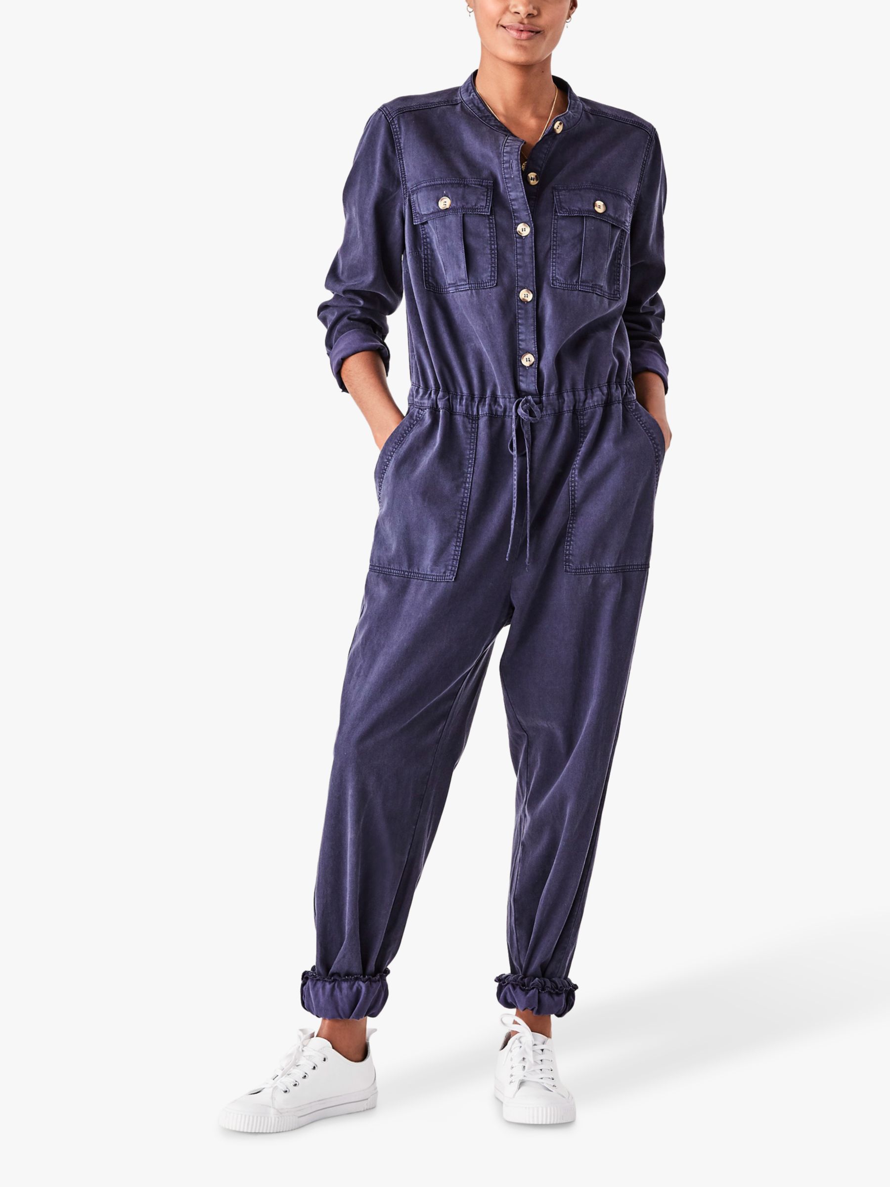 hush Alex Utility Jumpsuit, Indigo Blue