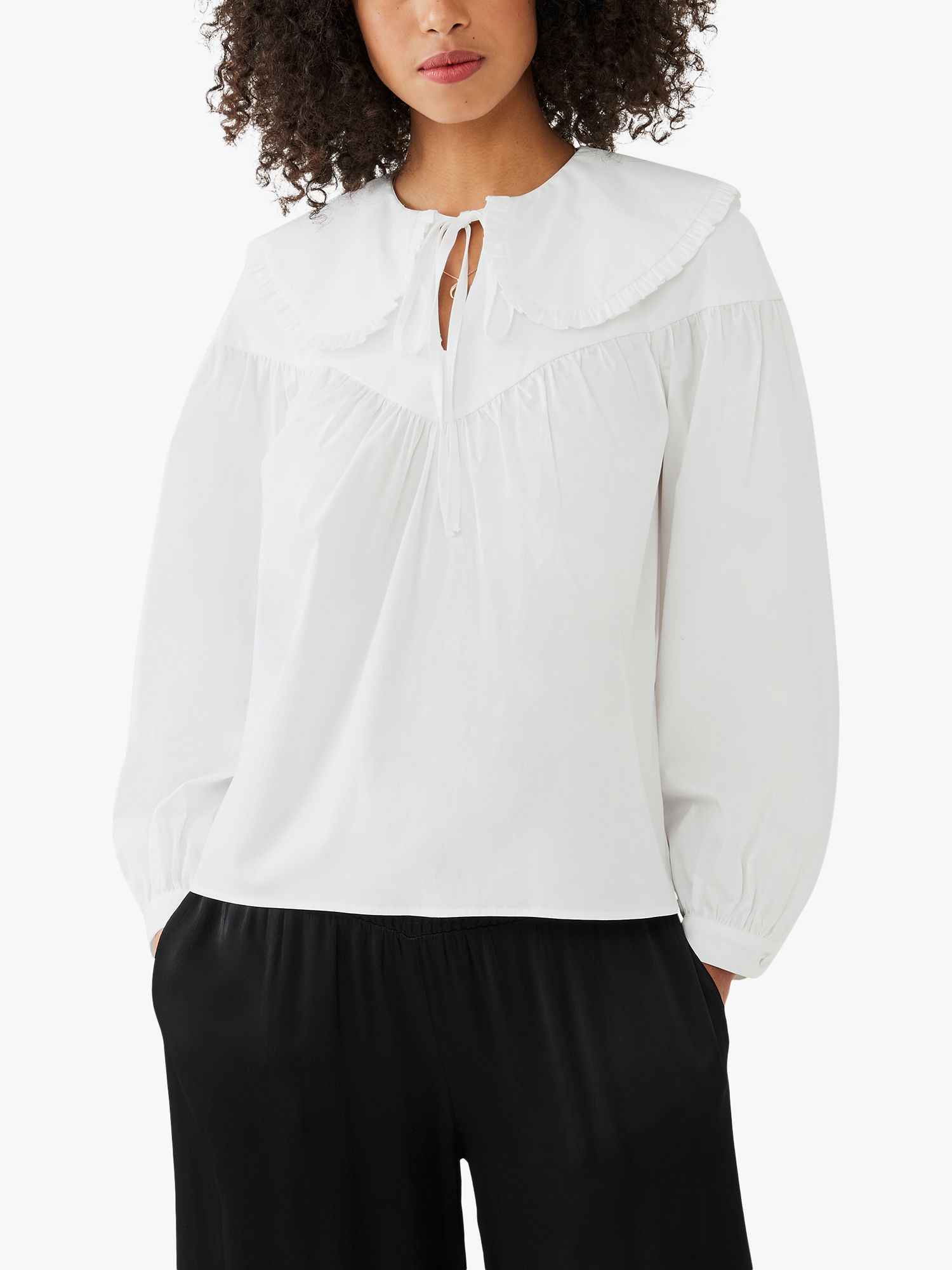 Ghost Daisy Peter Pan Collar Blouse, White