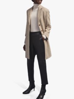 Jigsaw Herringbone Coat, Stone, 6