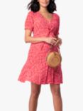 Seraphine Daffodil Tie Front Maternity & Nursing Dress, Red