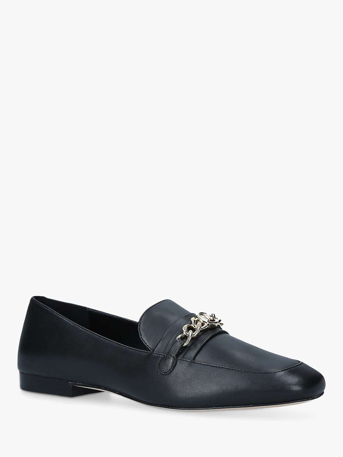 Buy MICHAEL Michael Kors Dolores Leather Loafers, Black Online at johnlewis.com