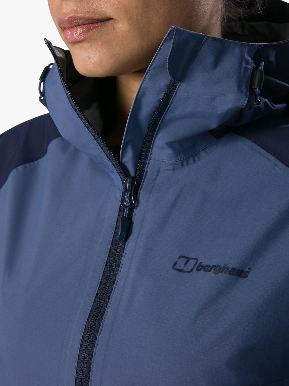 Berghaus Deluge Pro Women S Waterproof Jacket Vintage Indigo Dusk At John Lewis Partners