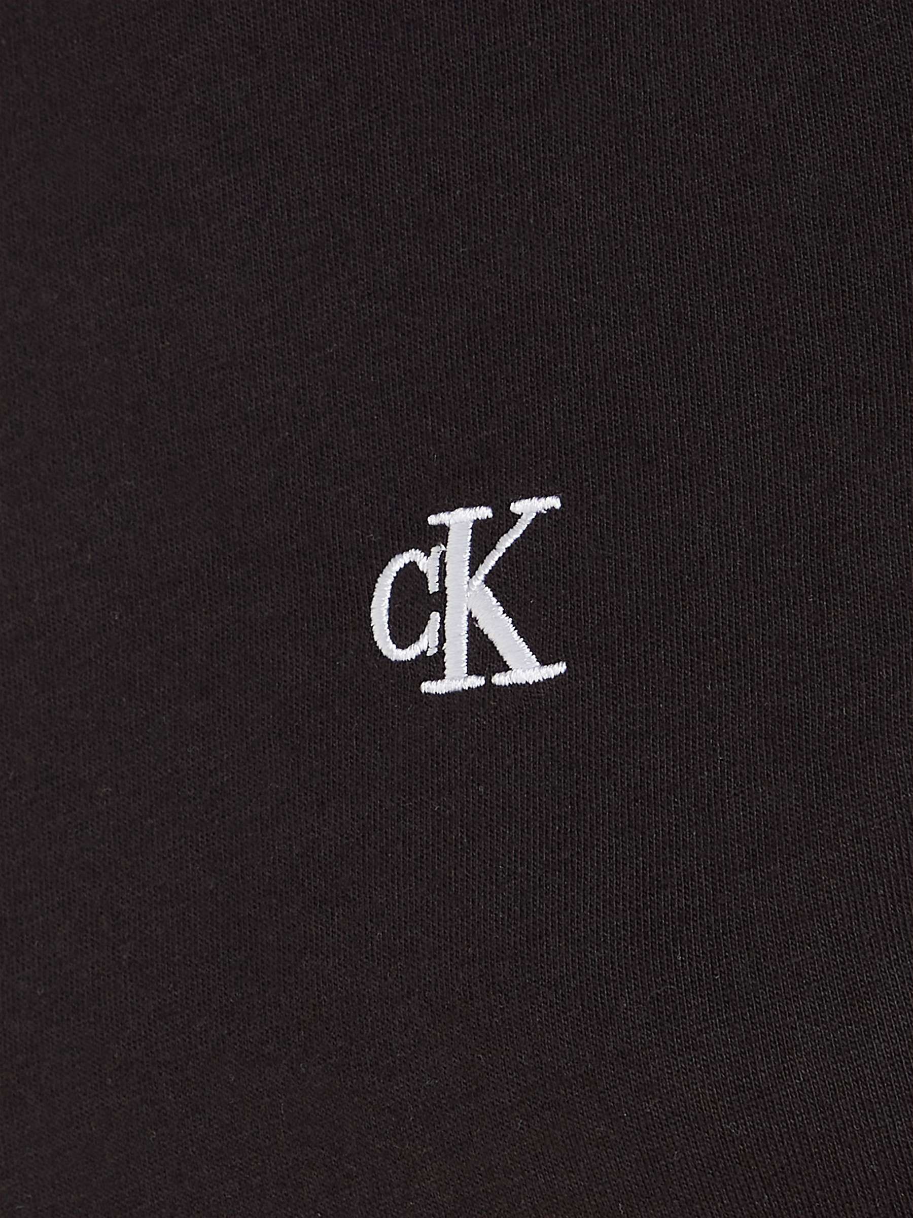 Buy Calvin Klein Jeans Embroidery Slim T-Shirt, CK Black Online at johnlewis.com