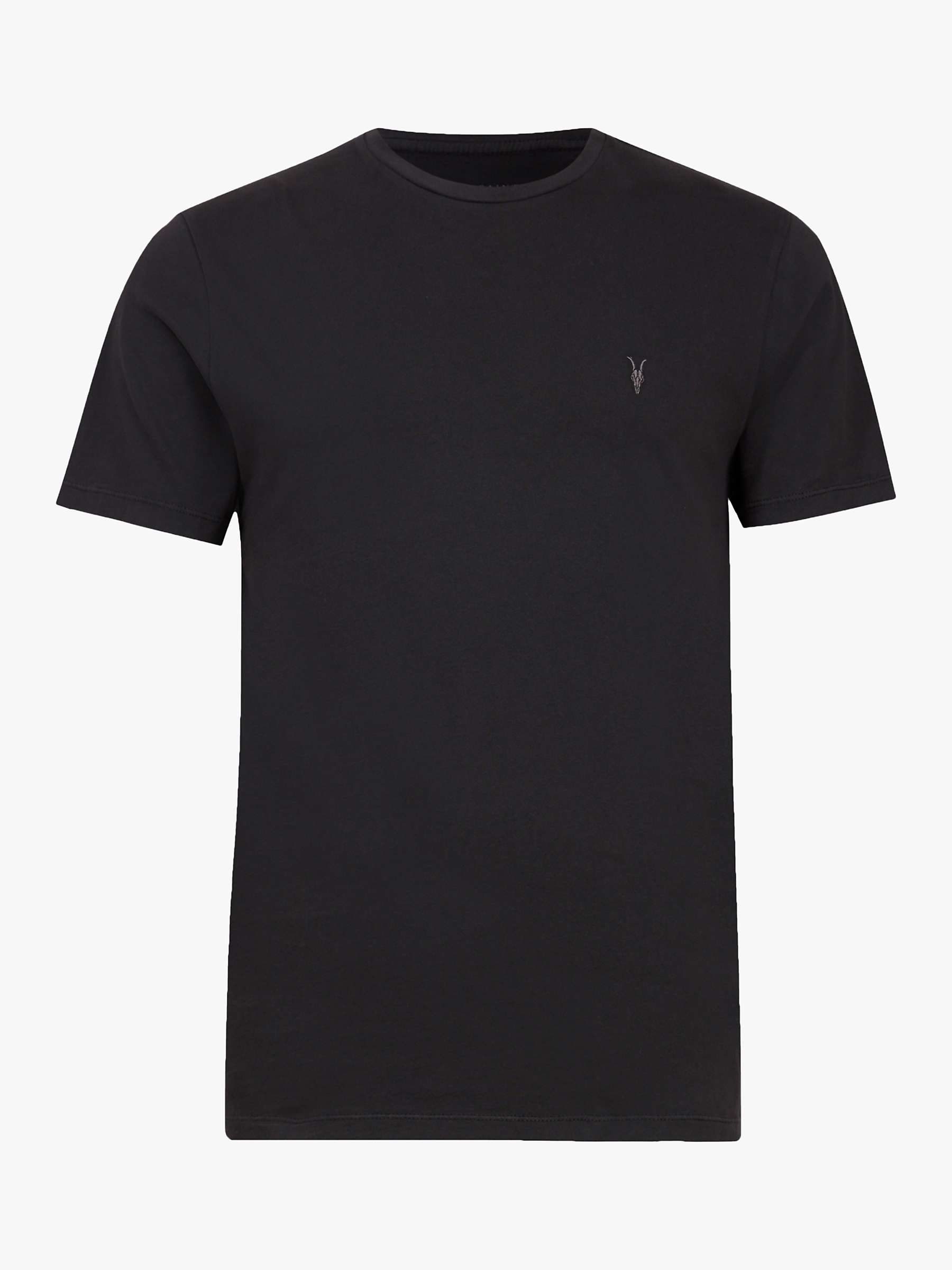 Buy AllSaints Ossage T-Shirt, Soot Black Marl Online at johnlewis.com