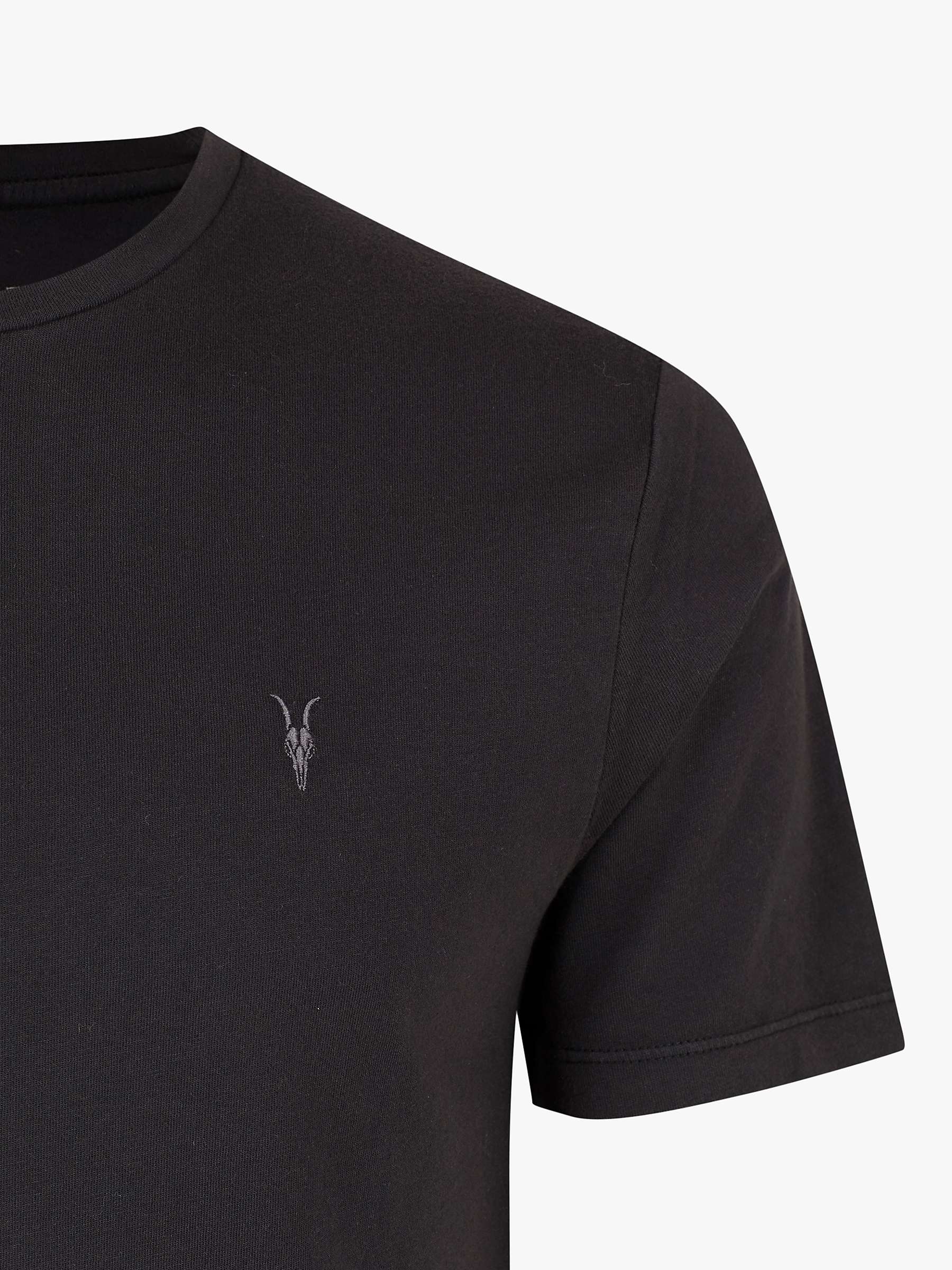 Buy AllSaints Ossage T-Shirt, Soot Black Marl Online at johnlewis.com