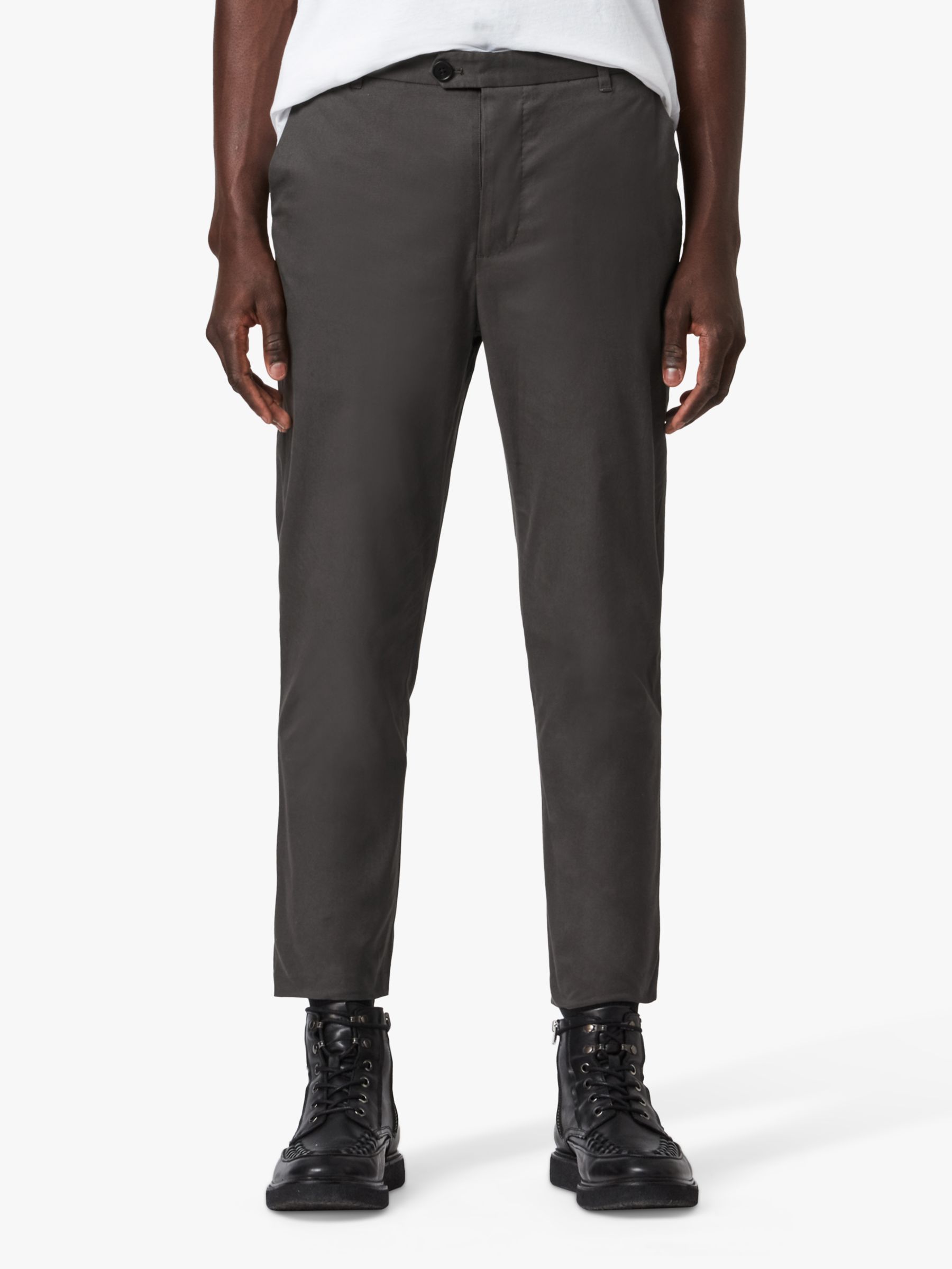 AllSaints Kato Tapered Ankle Trousers, Smoke Green
