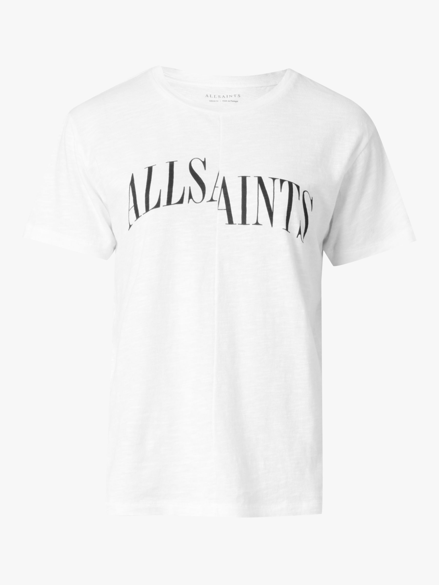 AllSaints Dropout Mic T-Shirt, Optic White at John Lewis & Partners