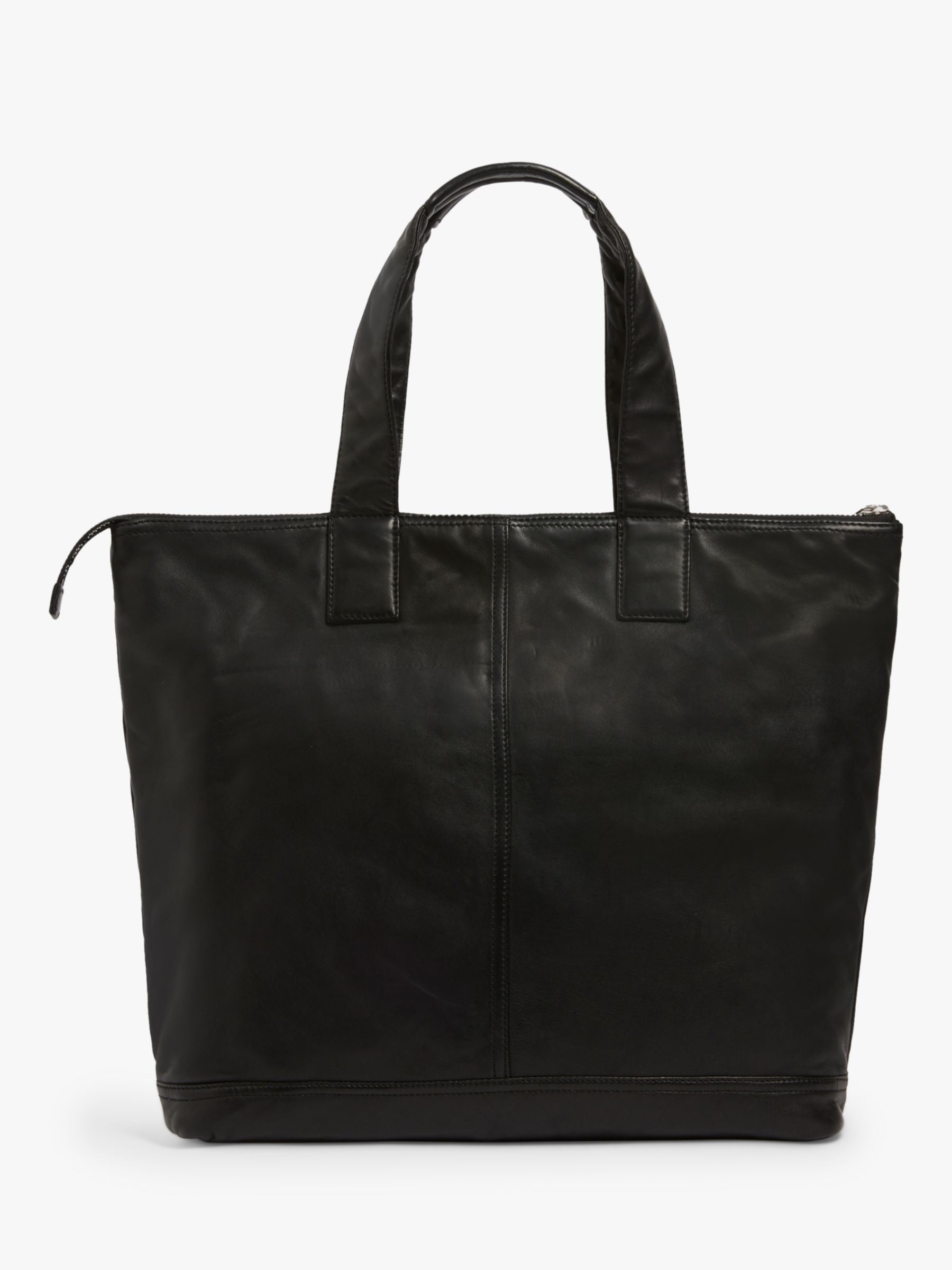 AllSaints Combat Leather Tote Bag, Black