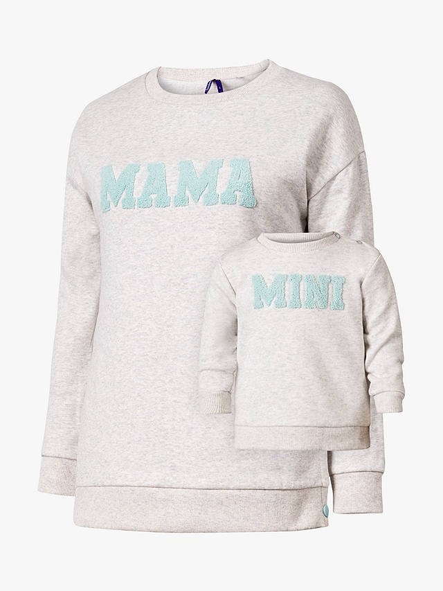 Seraphine Mama & Mini Nursing Sweatshirt & Baby Sweatshirt, Grey Marl