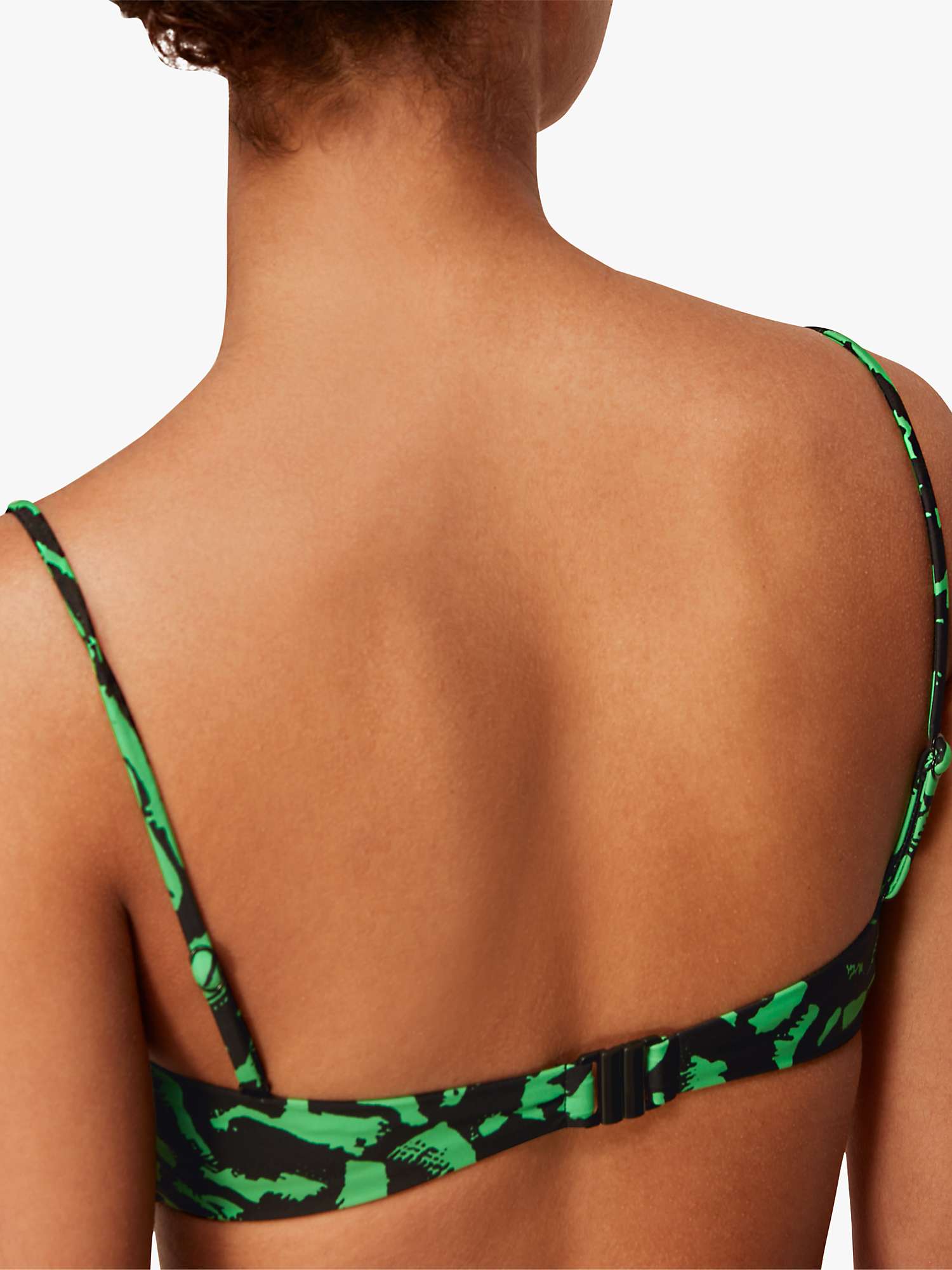 Buy Whistles Animal Print Bikini Top, Green/Multi Online at johnlewis.com
