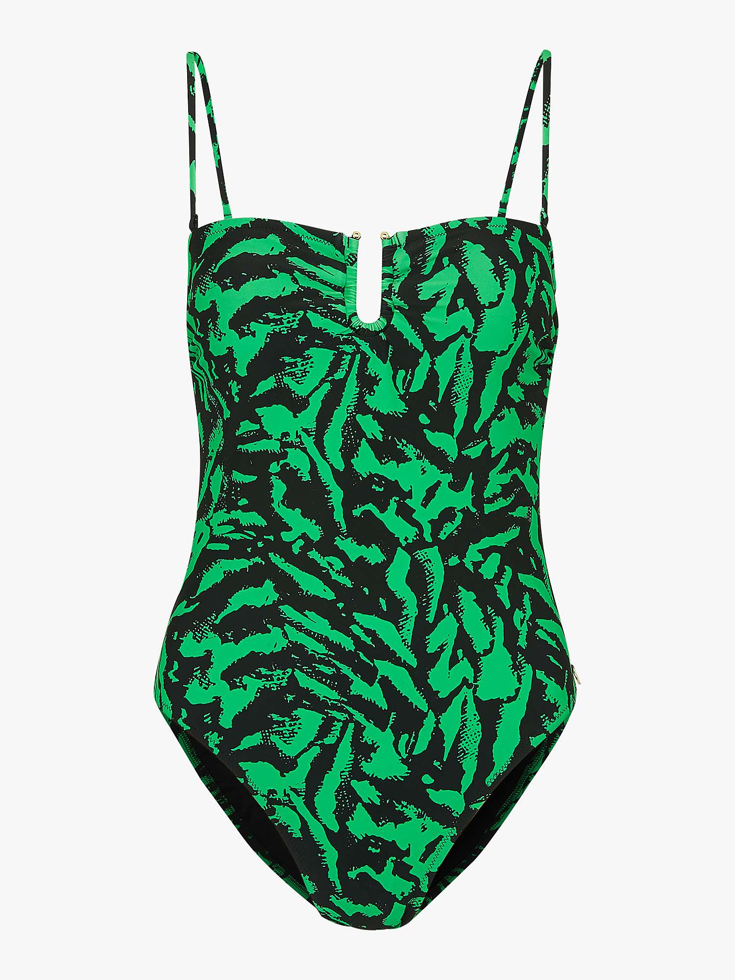 Buy Whistles Animal Print Swimsuit, Green/Multi Online at johnlewis.com