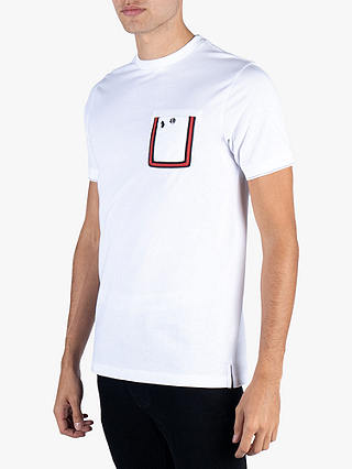 LUKE 1977 Dr Dolittle Contrast Trim Pocket T-Shirt, White