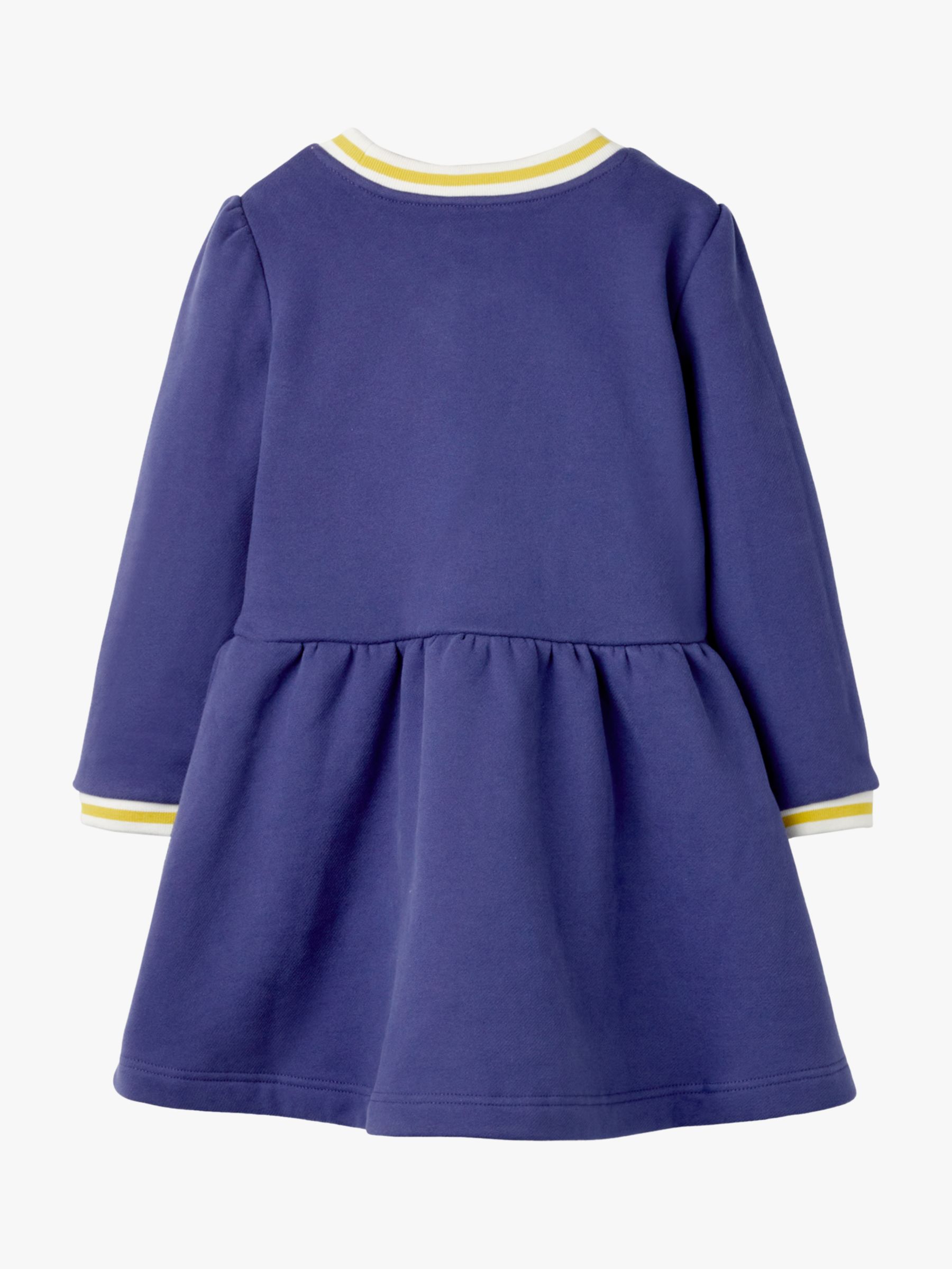 Mini Boden Girls' Rainbow Appliqué Long Sleeved Sweatshirt Dress, Blue ...