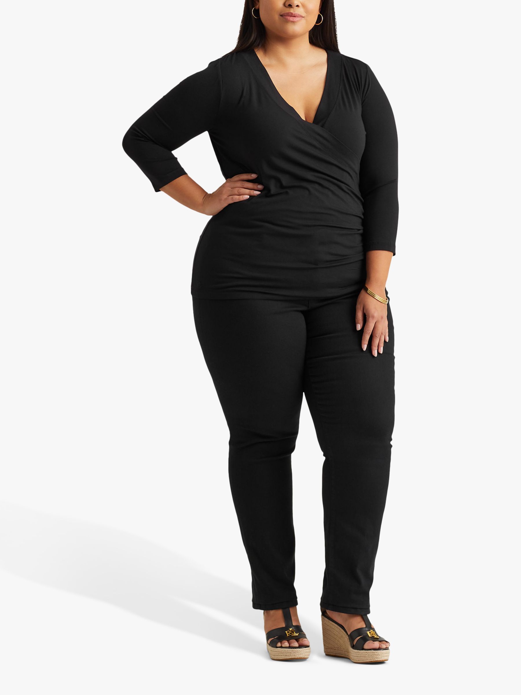 Lauren Ralph Lauren Curve Alayja Wrap Top