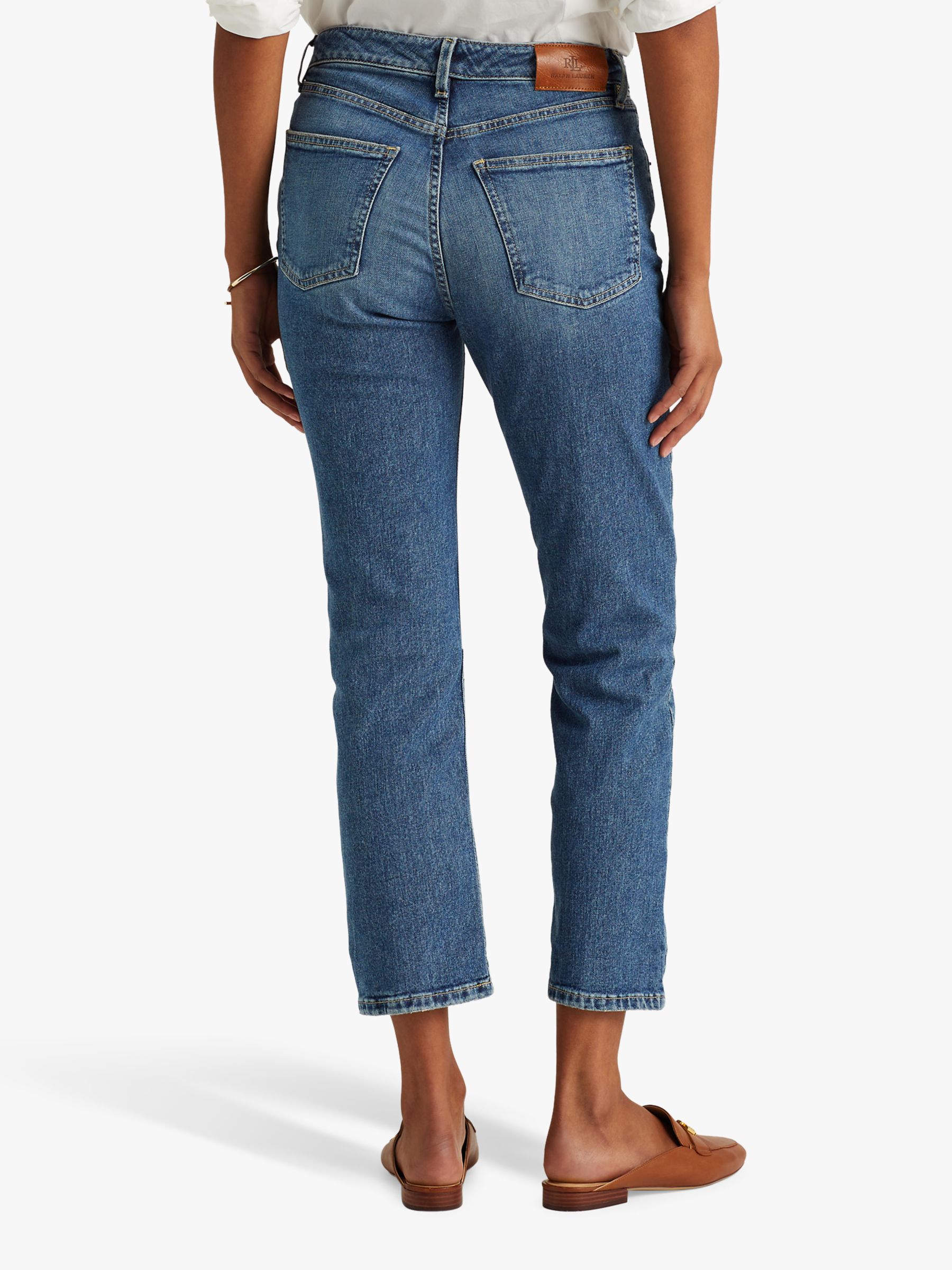 Lauren Ralph Lauren High Rise Straight Cropped Jeans, Legacy Wash at ...