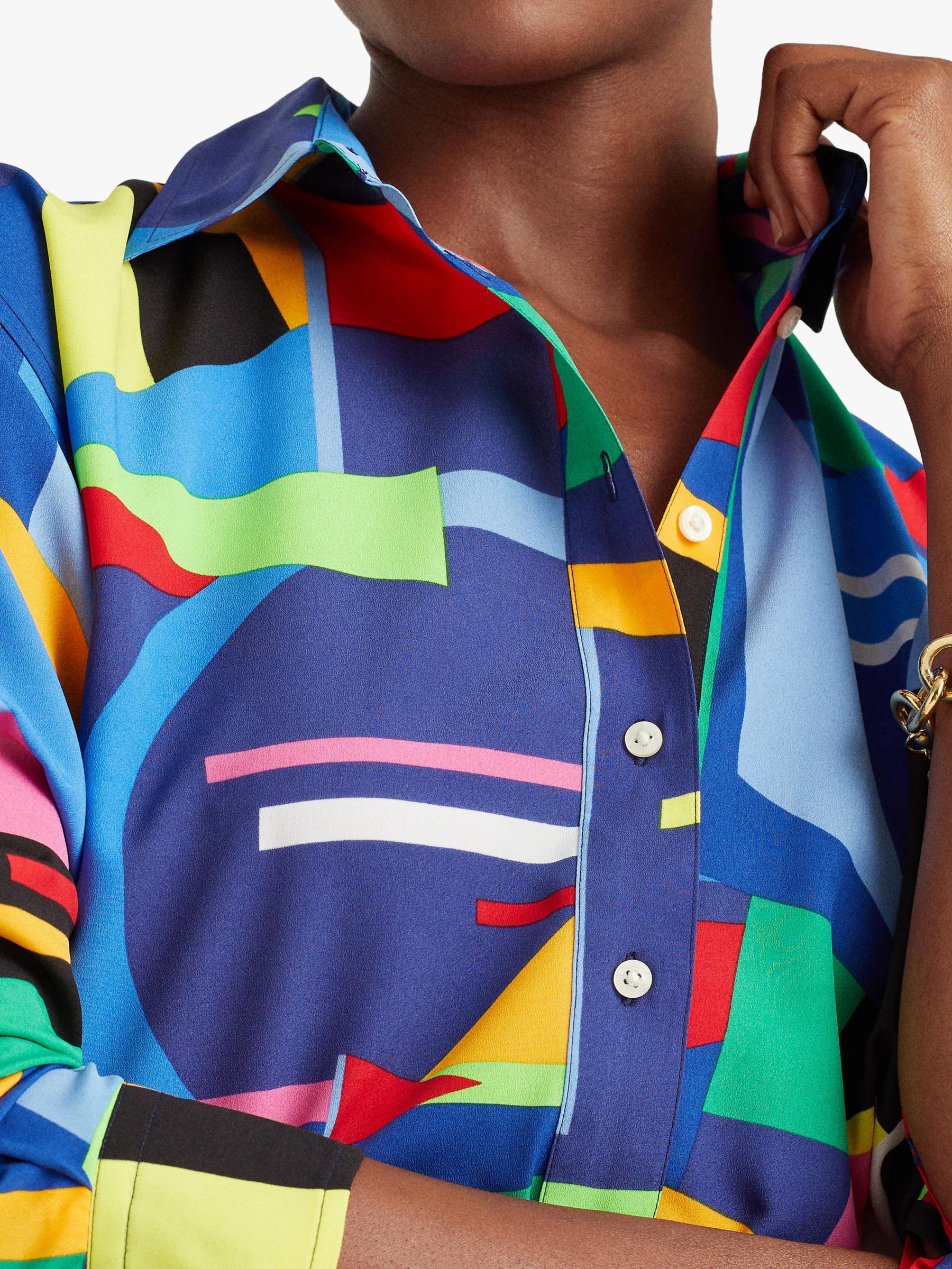 Lauren Ralph Lauren Kotta Long Sleeve Abstract Shirt, Multi