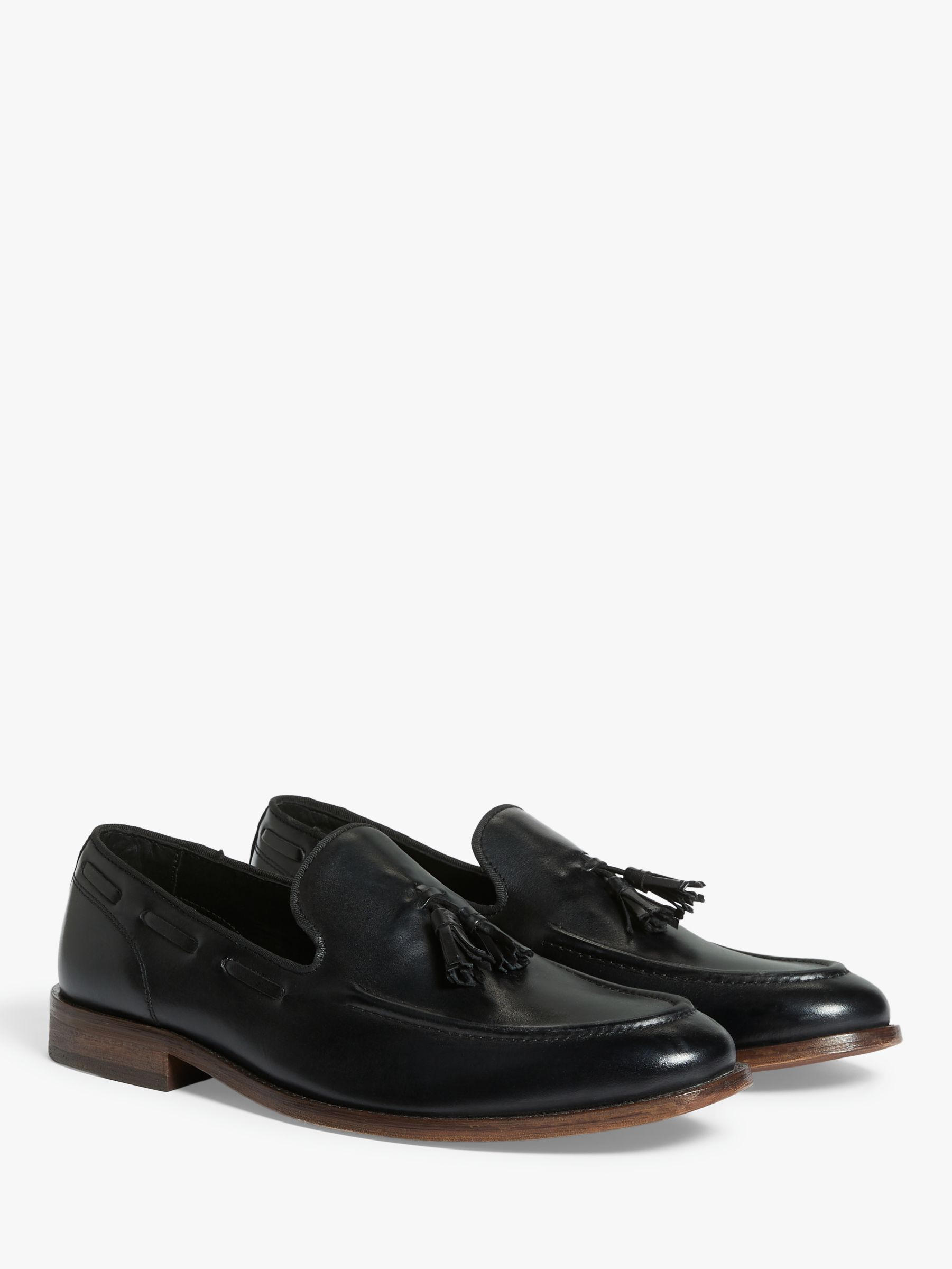 John Lewis Tassel Loafers, Black at John Lewis & Partners