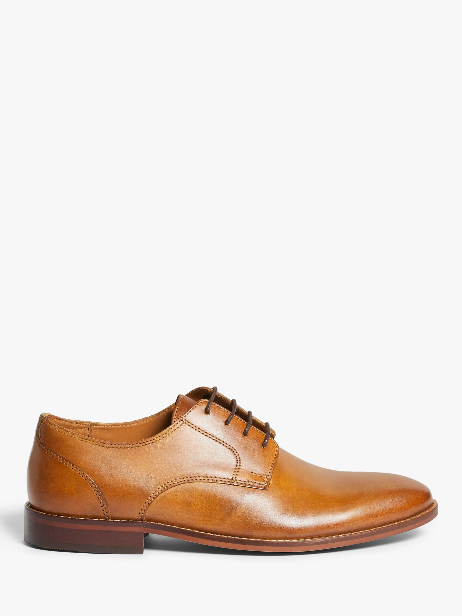 John Lewis Slim Derby Shoes, Tan, 7