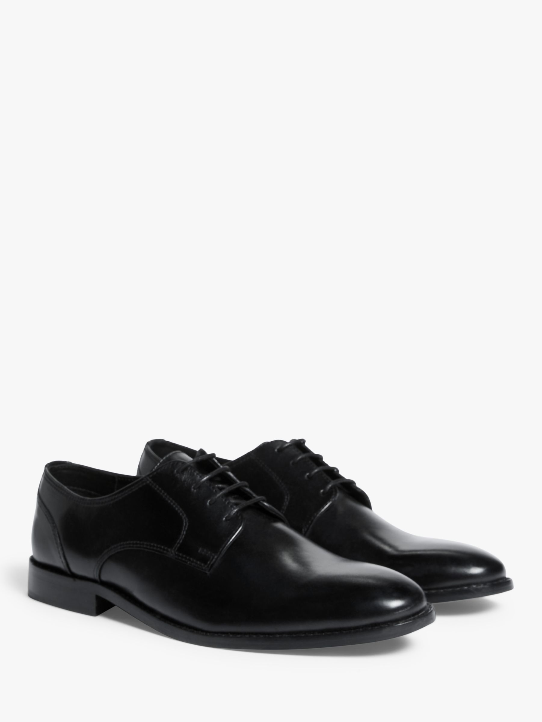 John Lewis Slim Derby Shoes, Black at John Lewis & Partners