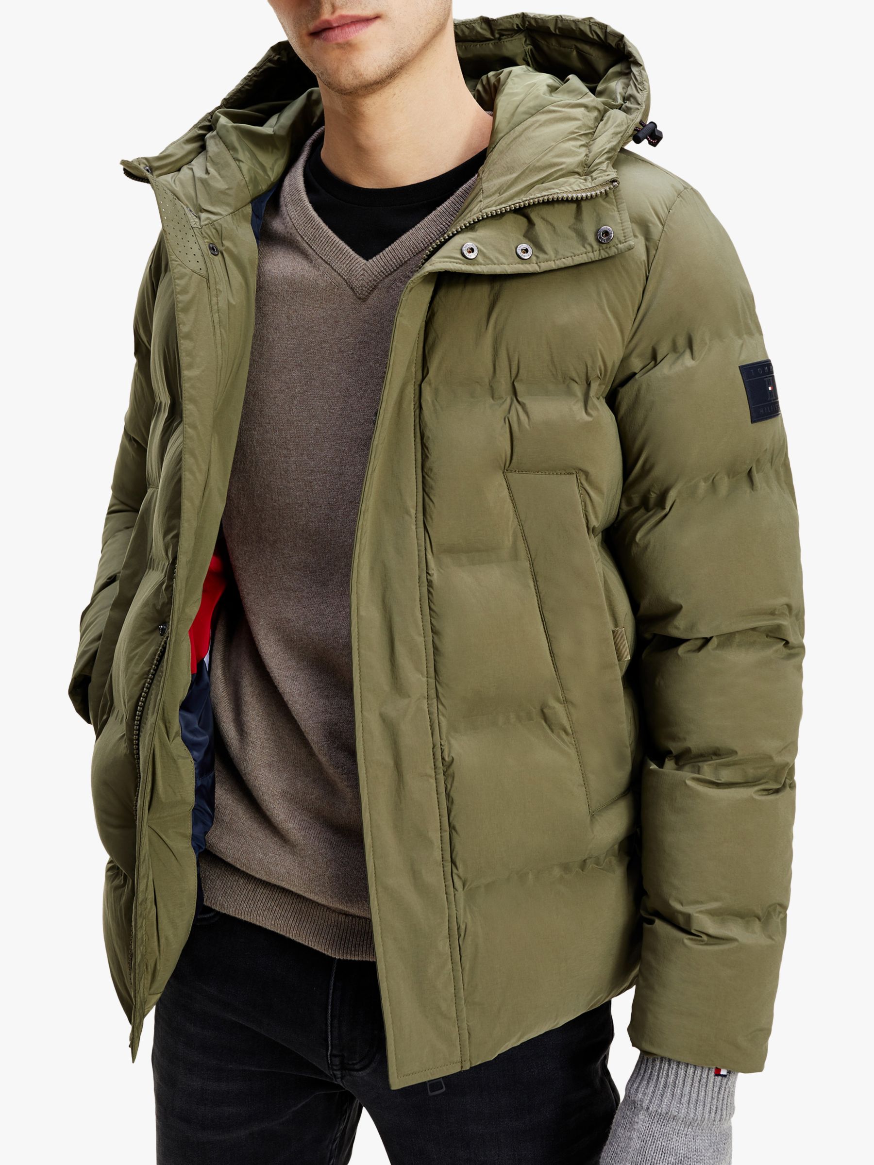 tommy hilfiger hooded puffer jacket