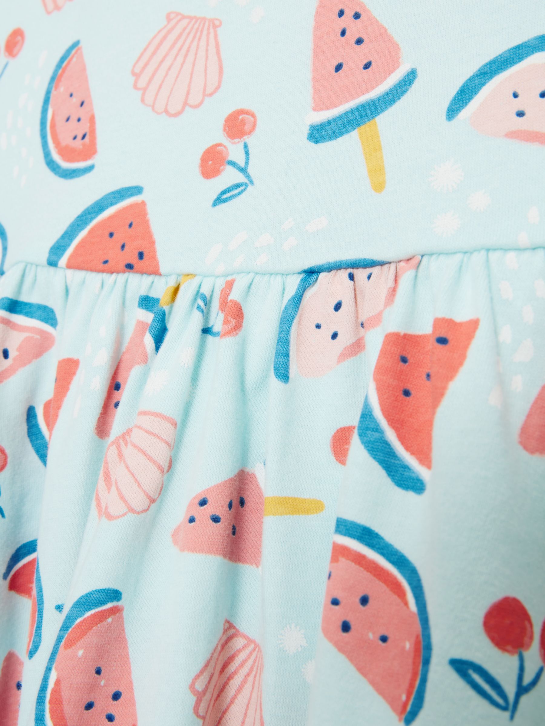 John Lewis & Partners Baby Organic Cotton Watermelon Print Dress, Multi